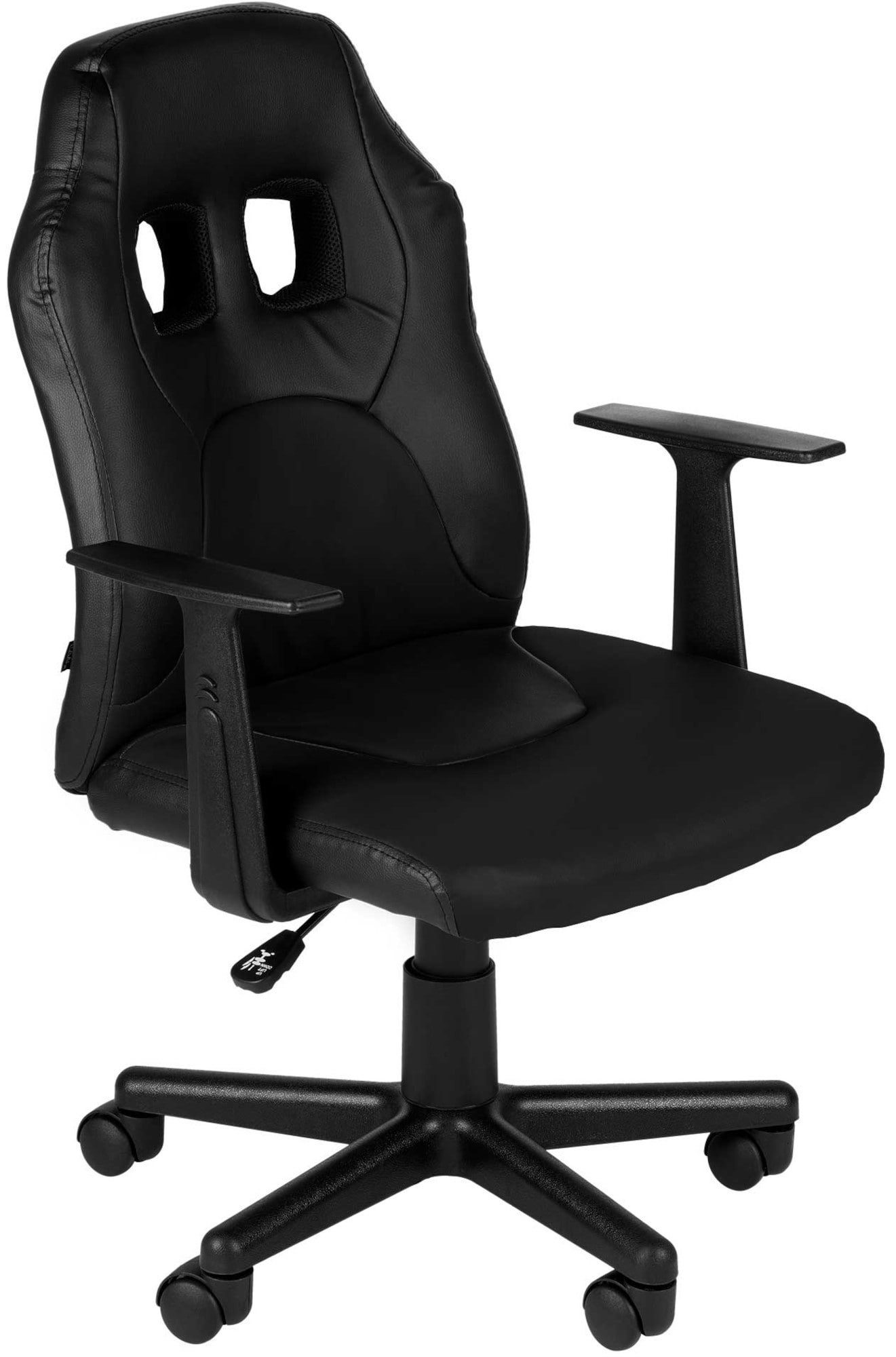 CLP Gaming Chair Fun, Kinder-Bürostuhl, mit abnehmbaren Armlehnen schwarz/schwarz