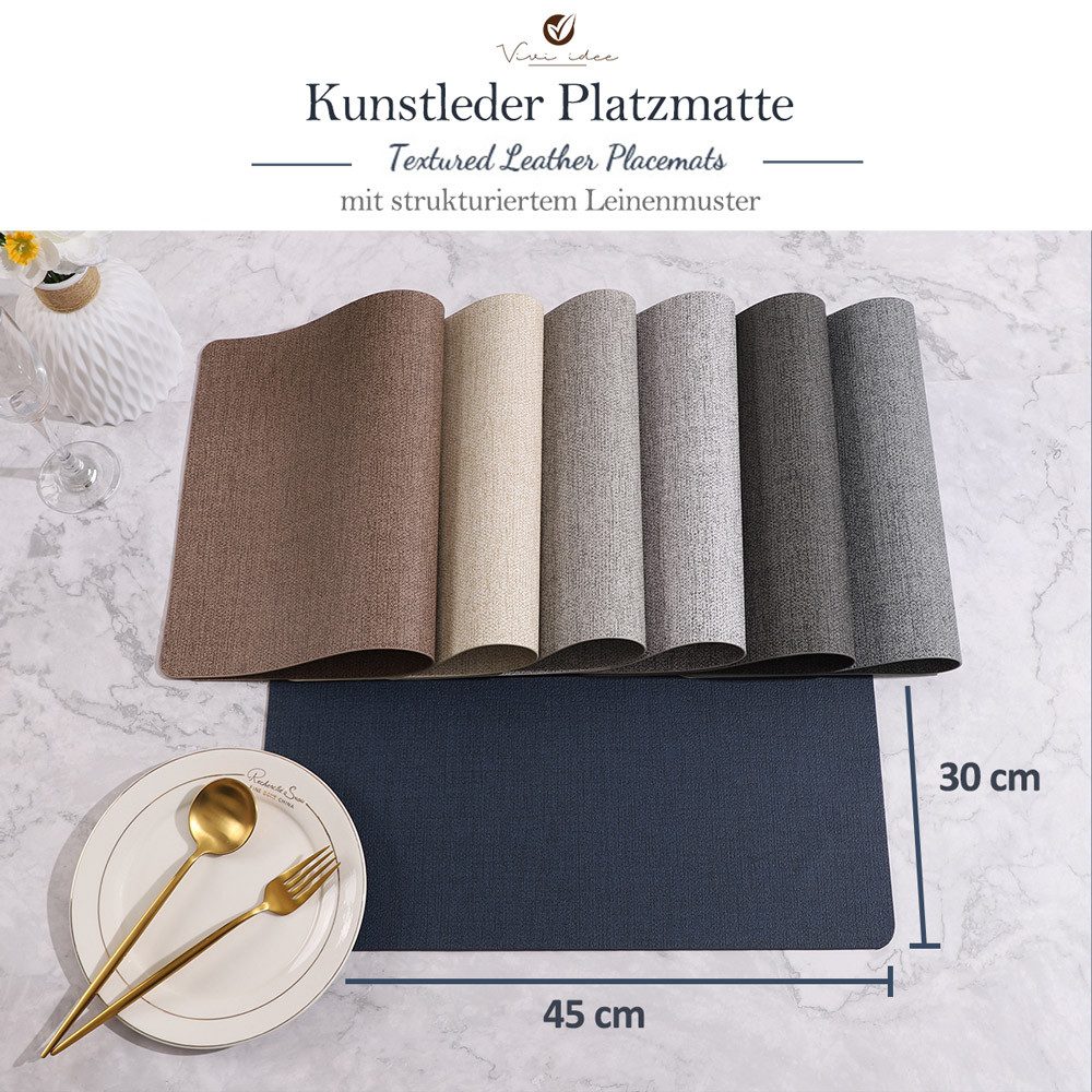 Vivi Idee Platzset Tischset Tischmatte Kunstleder, abwischbar wasserdicht A günstig online kaufen
