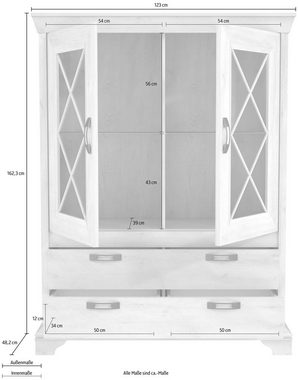 FORTE Highboard, Breite 123 cm, ohne Beleuchtung