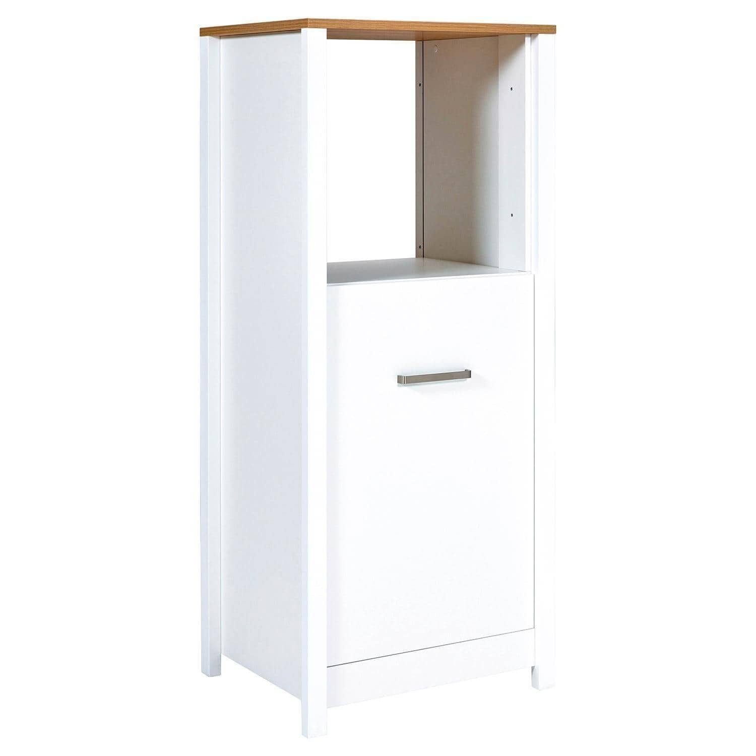 Inter Link Geräteschrank SICILIA, Artisan Eiche Dekor, Weiß, 1 Tür, offenes Fach für Einbaugeräte, B 70 x H 167 x T 60 cm