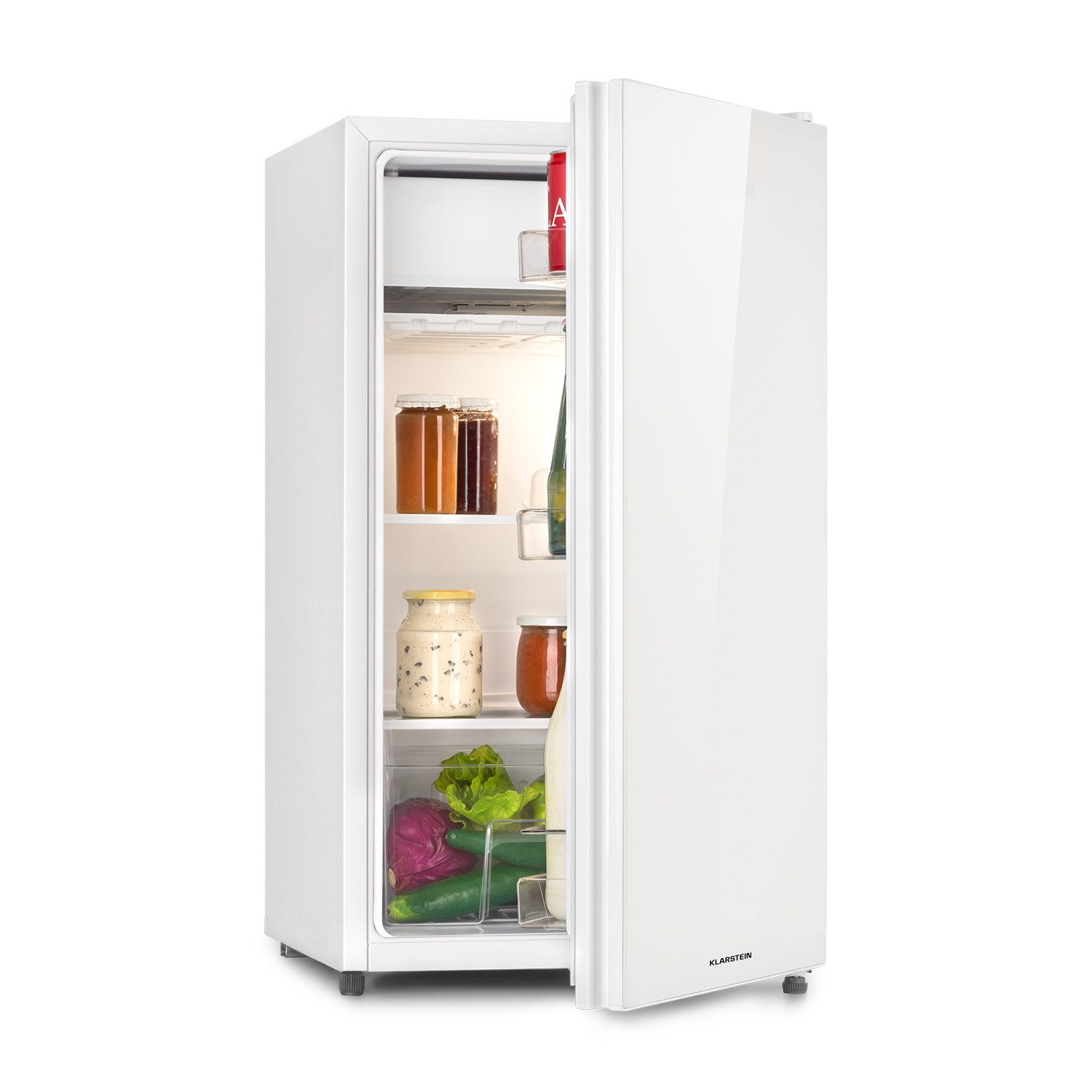 Klarstein Getränkekühlschrank HEA14-Frost-wh-E 10045832, 84 cm hoch, 45 cm breit, Kühl-Gefrierschrank Mini Fridge Haus Getränkekühlschrank