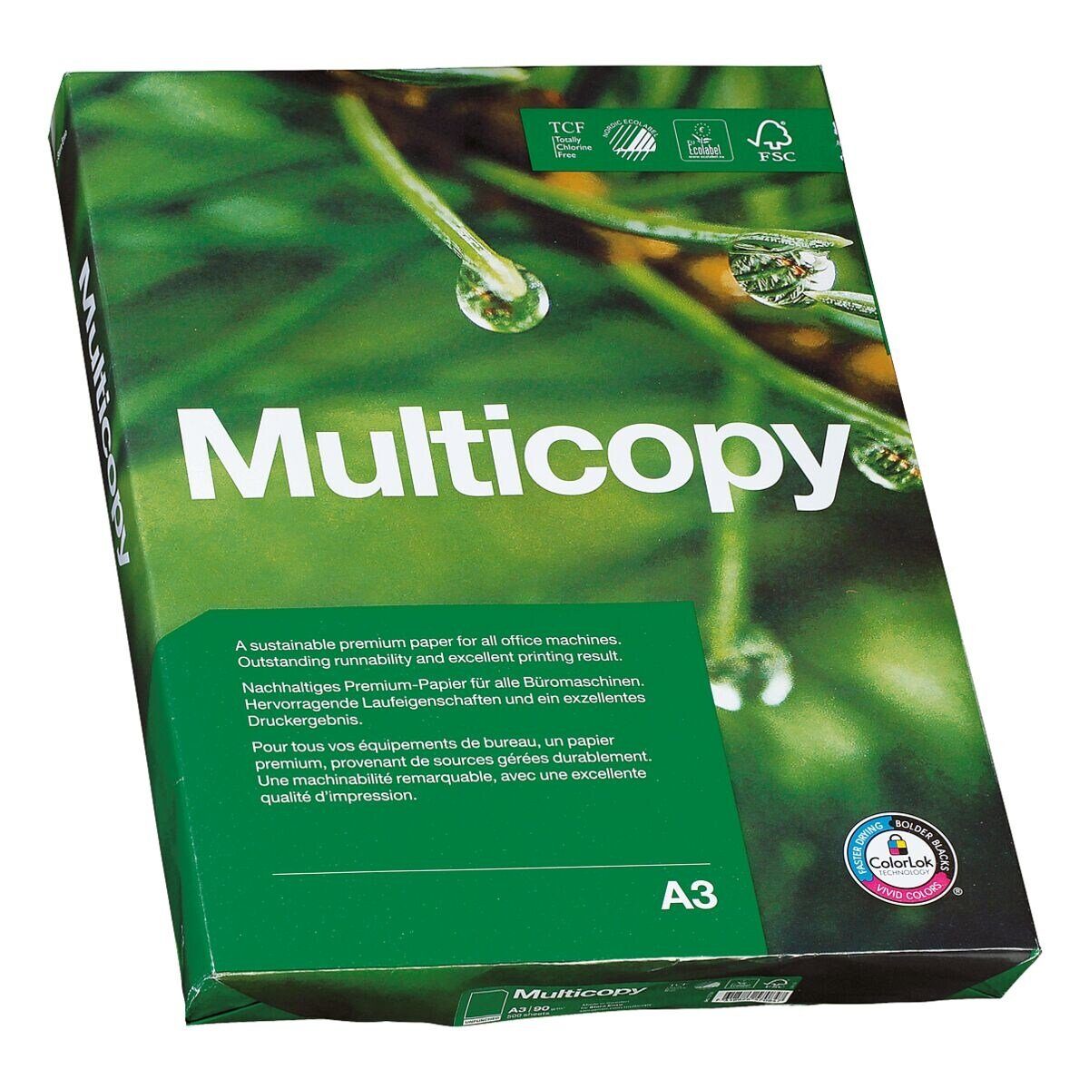 A3, Format DIN 90 500 168 CIE, Blatt MULTICOPY Druckerpapier g/m², MultiCopy,