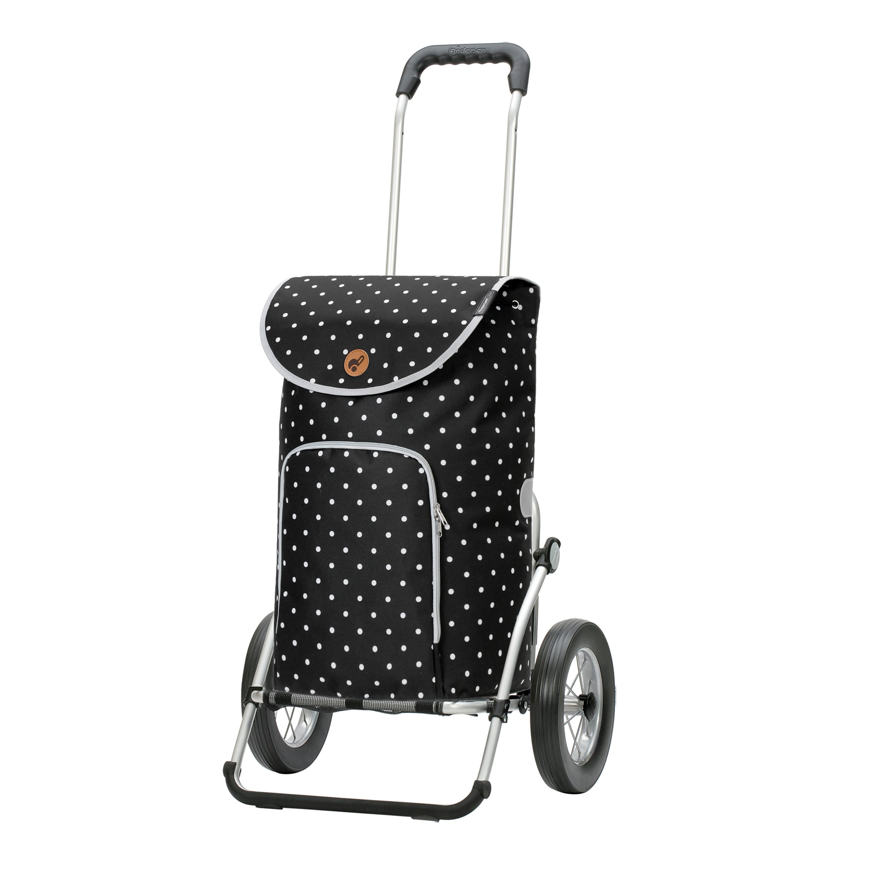 Andersen Einkaufstrolley Royal Shopper Ole schwarz, klappbare Ladefläche, belastbar bis 50kg, wasserabweisend