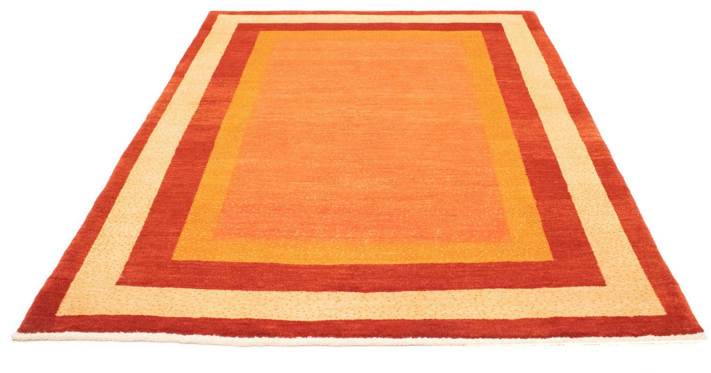 Wollteppich Gabbeh Teppich handgeknüpft rost, morgenland, rechteckig, Höhe: 18  mm, handgeknüpft, Detailreich und stilvoll gemustert