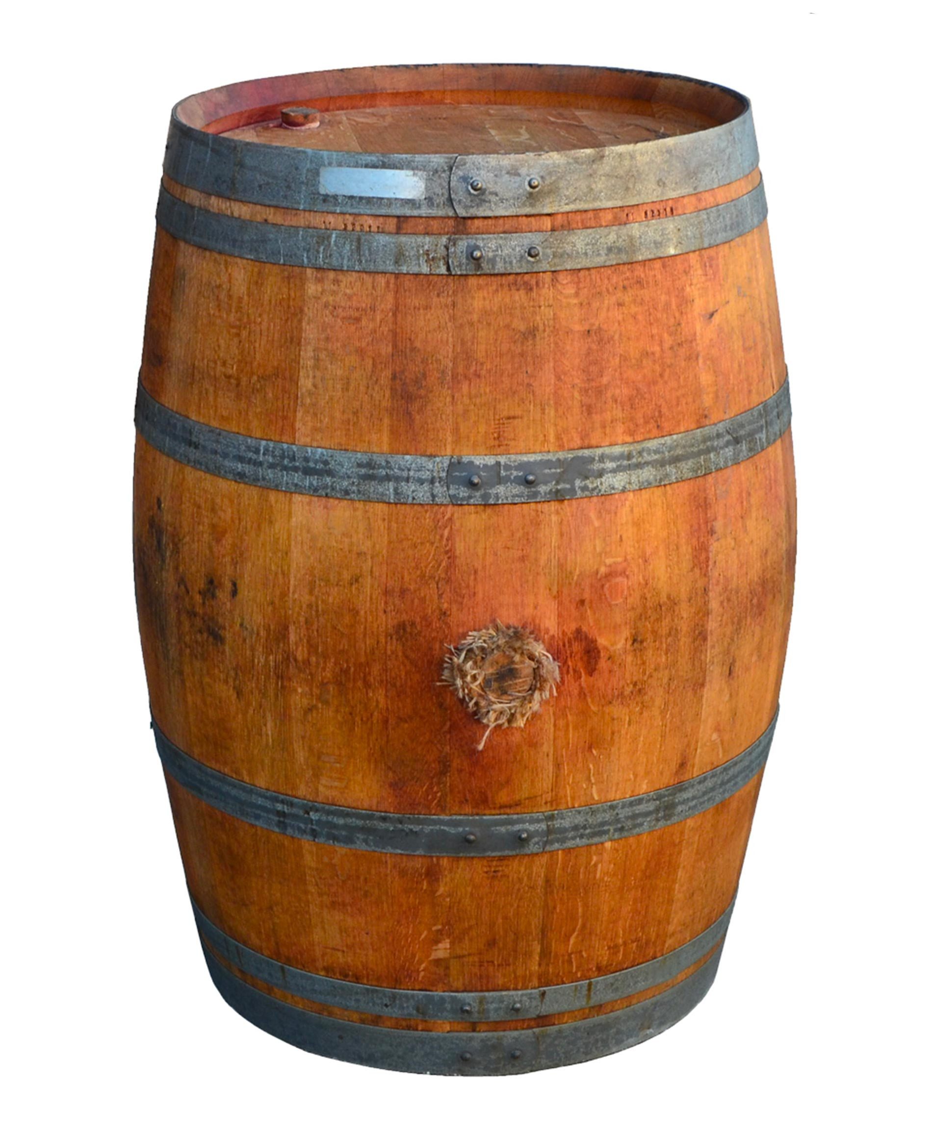 Temesso Stehtisch 225L Weinfass GEÖLT als Stehtisch - 100% Leinöl