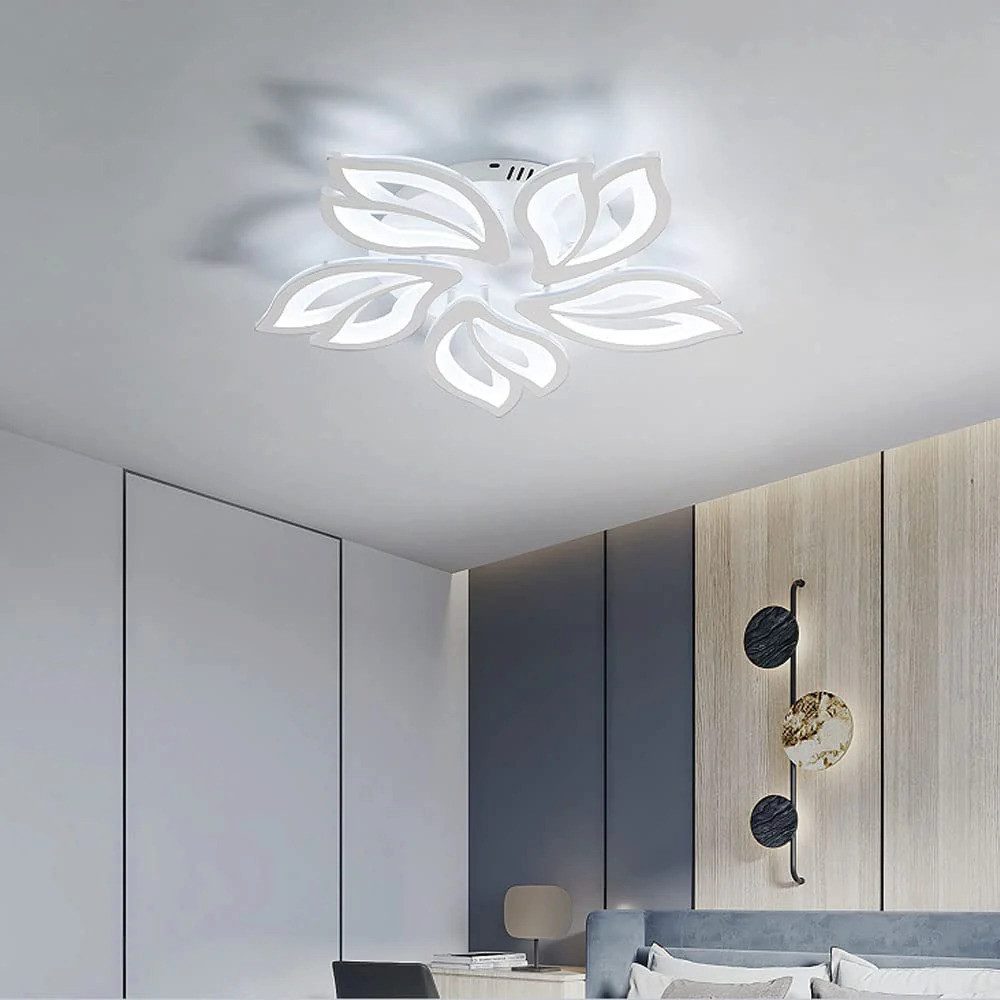 Riserva Deckenleuchten LED Deckenleuchte Blüten 65W 6500K Weiß Wohnzimmer, LED wechselbar