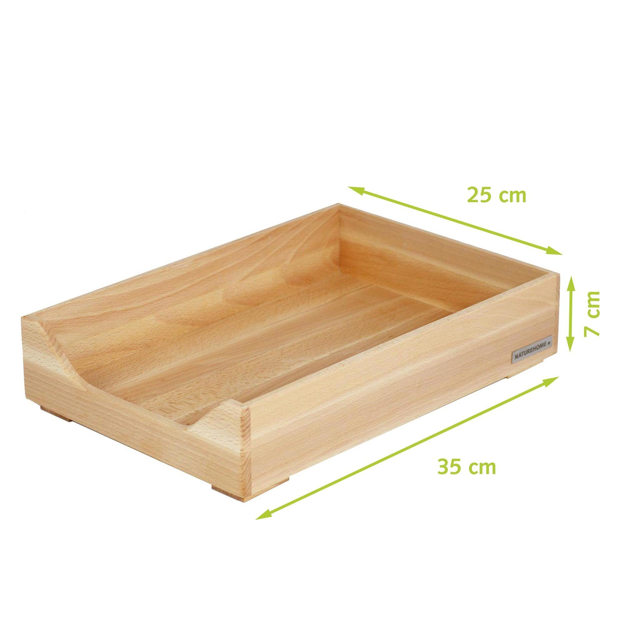 NATUREHOME Briefablage ECO Ablage Buche natur, 35 x 25 x 7 cm