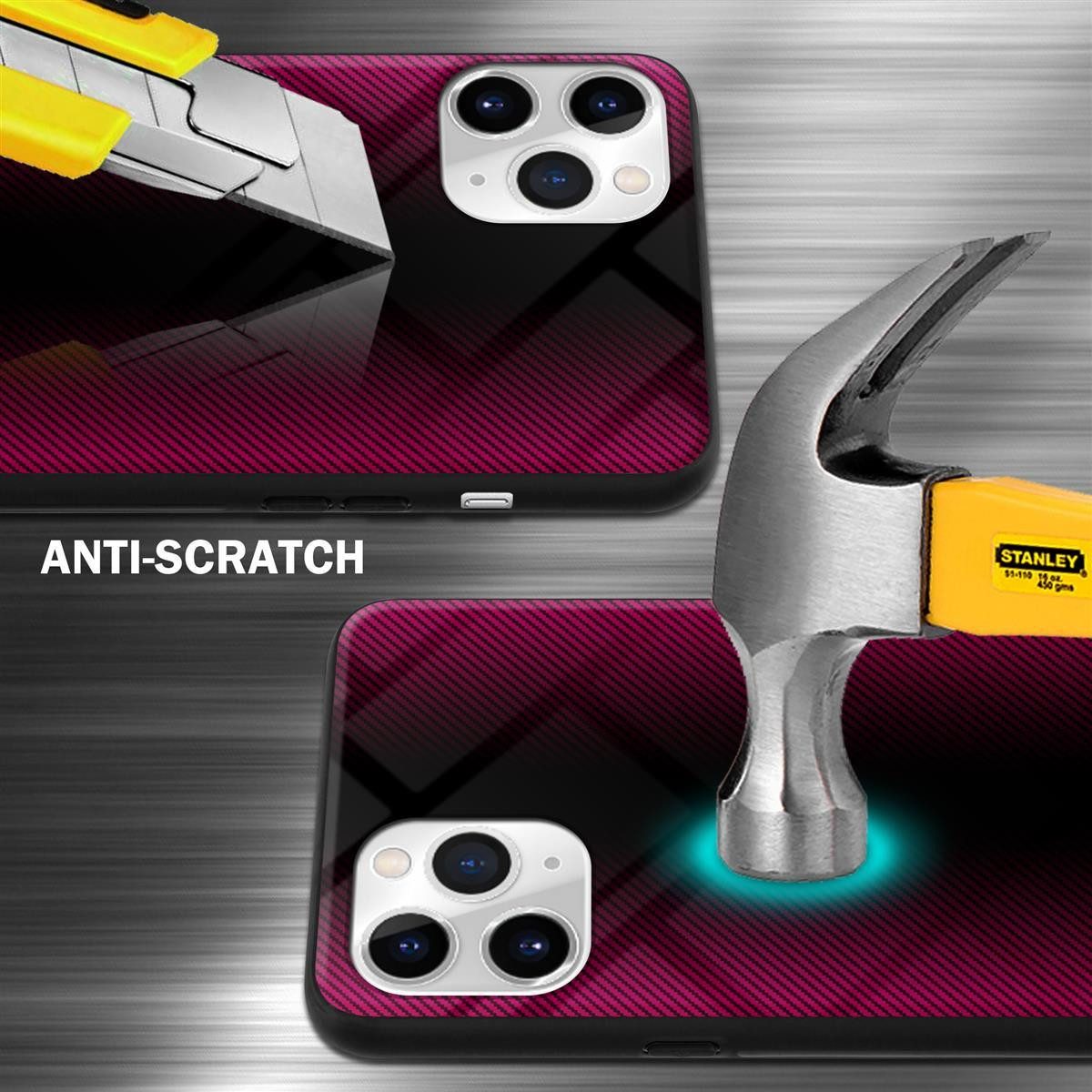 Cadorabo Handyhülle für iPhone 11 PRO MAX Hülle Apple iPhone 11 PRO MAX, Robustes Hard Case - Handy Schutzhülle - Hülle - Back Cover Bumper