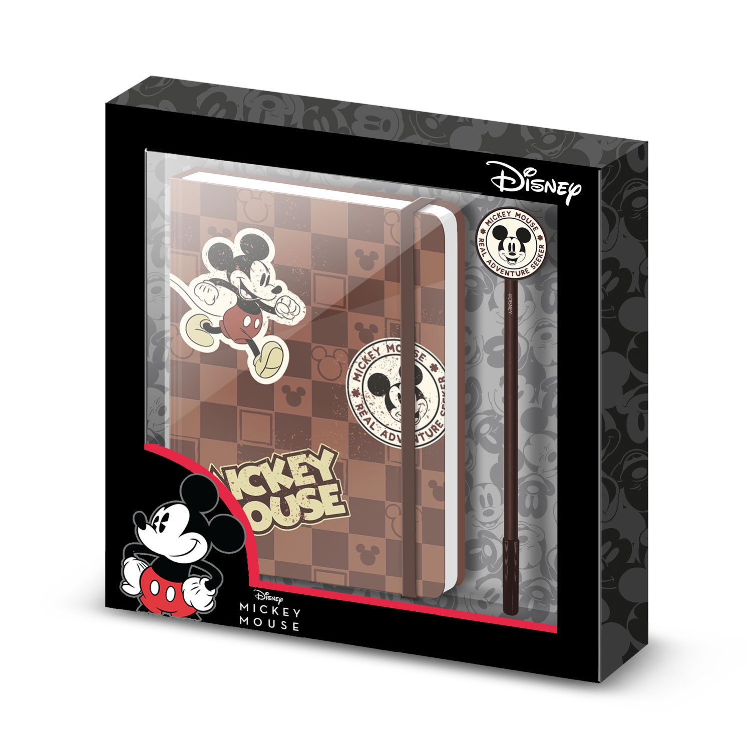Karactermania Notizbuch Disney Micky Maus Geschenkbox Tagebuch Schule Kuli, Notizbuch + Kugelschreiber