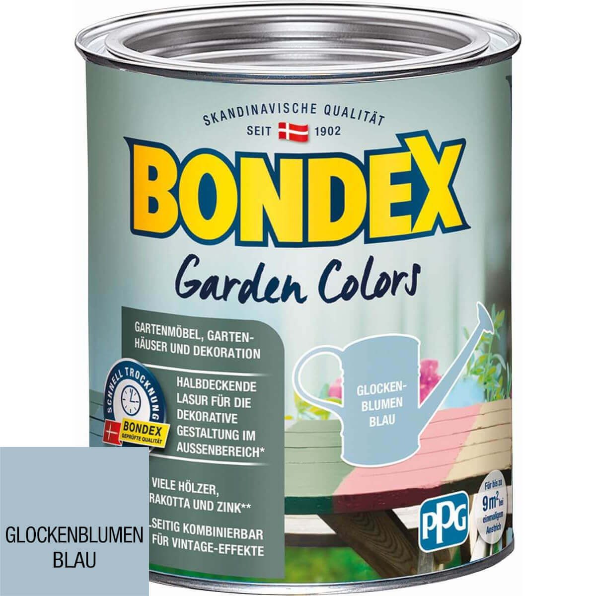 Bondex Wetterschutzfarbe Garden Colors halbdeckende Farbe, 0,75l, 12 Farben, strapazierfähig