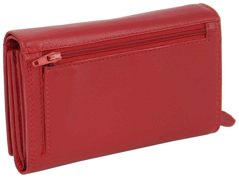 Money Maker Geldbörse Großes Damen Leder Portemonnaie mit RFID Schutz Geldbeutel viel Platz, Echt-Leder