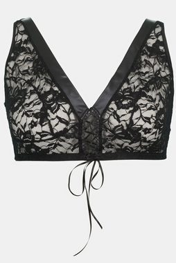 Ulla Popken BH-Hemd BH Top Spitze Criss-Cross