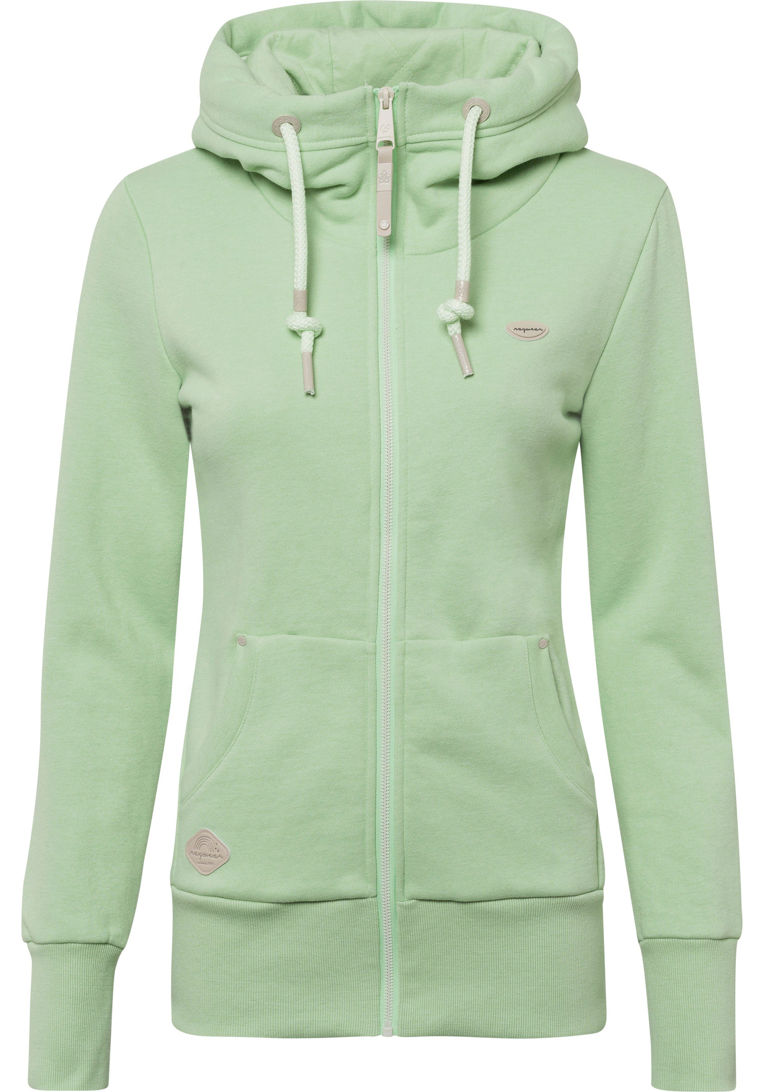 MINT Ragwear NESKA Rippbündchen mit Kapuzensweatjacke ZIP breiten