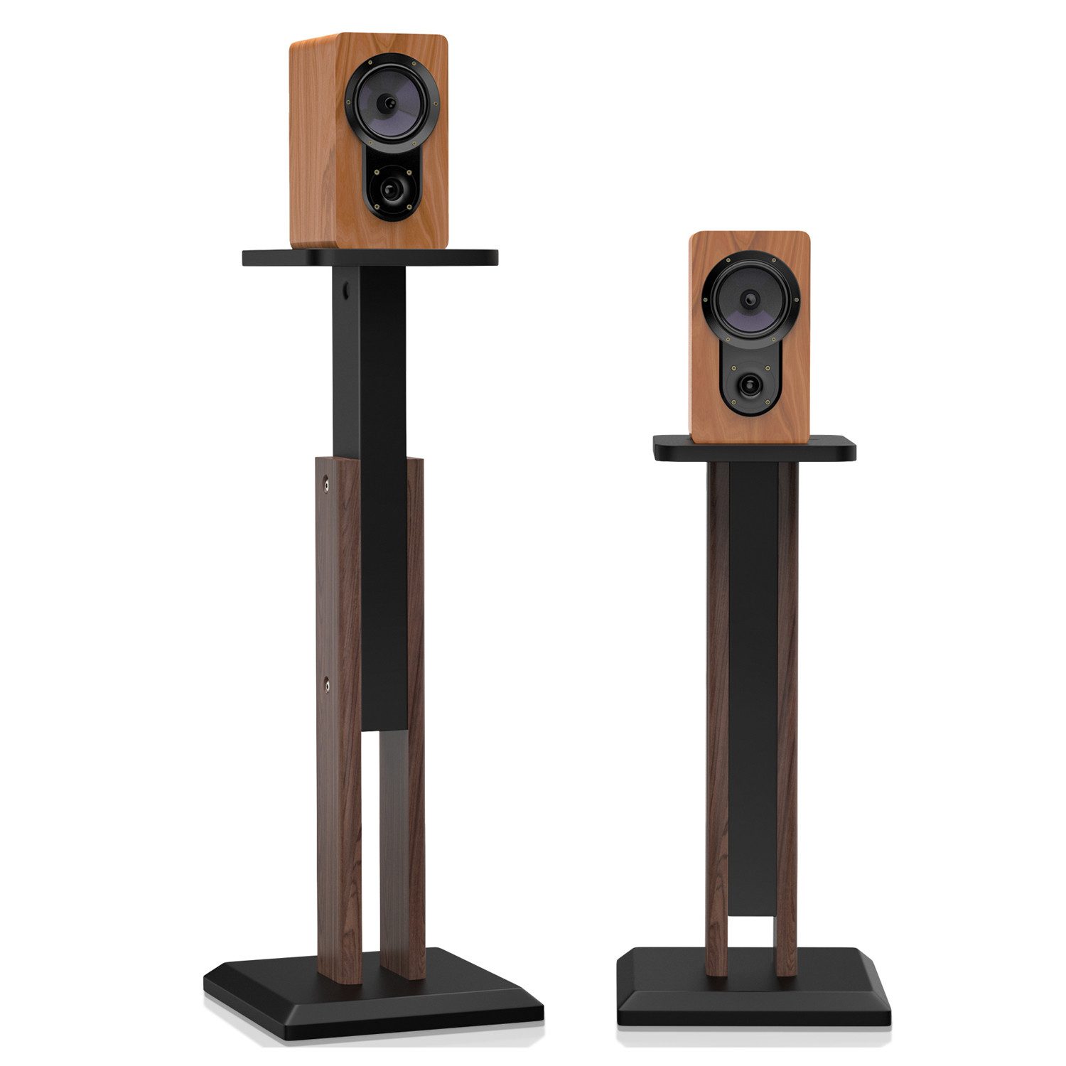 XERSEK Lautsprecherständer Höhenverstellbar 65-85cm Boxenständer Lautsprecher-Standfüße max. 20kg, (für Lautsprecher von 4 bis 10 zoll, Oberseite 20 × 25 cm, Universal Lautsprecher Audio HiFi Monitore Stander Standfuß)