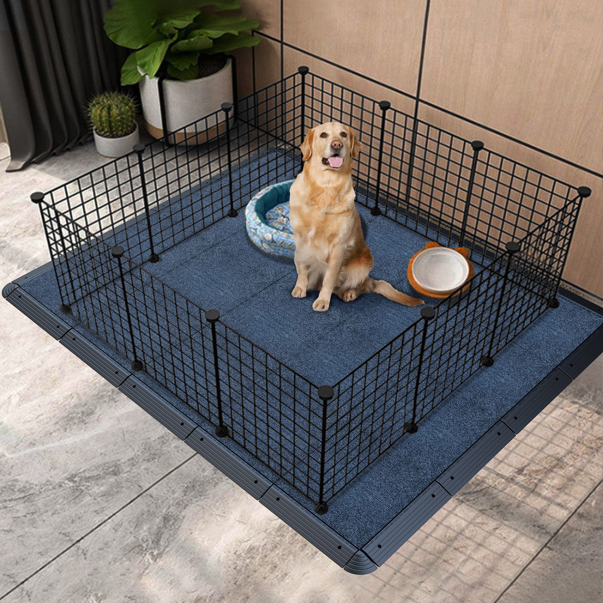 KLAM HOME Klickfliesen Klickfliesen für Terrasse Balkon Garten 30 x 30 x 2 cm, 36 Stück Teppichfliesen aus Polypropylen, Bodenbelag Innen Außen, 36 St., Schnell Verlegen ohne Werkzeug durch einfaches Stecksystem