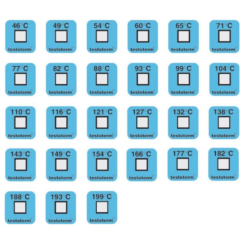 testo Außentemperaturanzeige testo testoterm - Messpunkte (121 °C) Temperaturmessstreifen 121 °C (