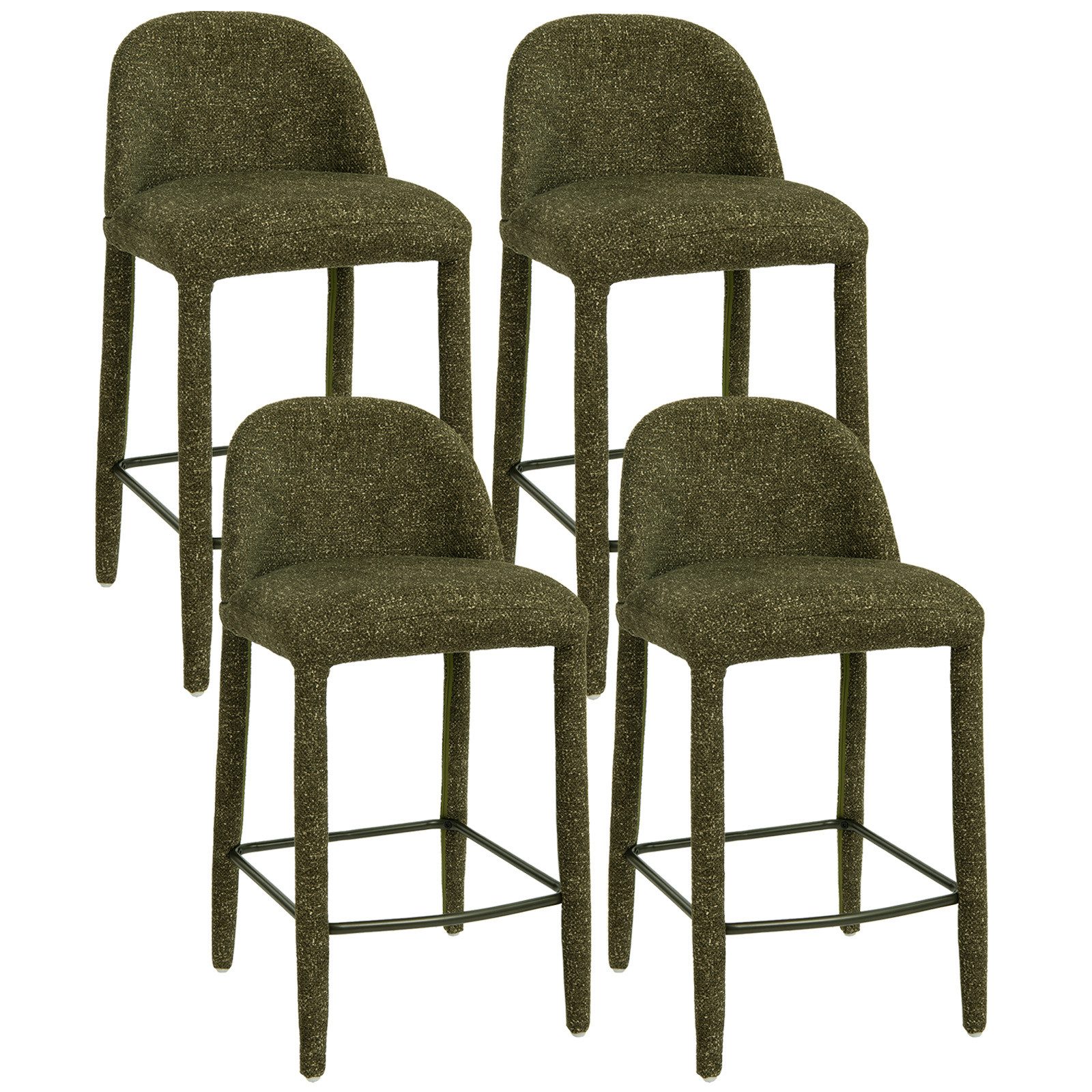 Duhome Barhocker (5520A1), 2er/4er Set, Barstuhl aus Bouclé