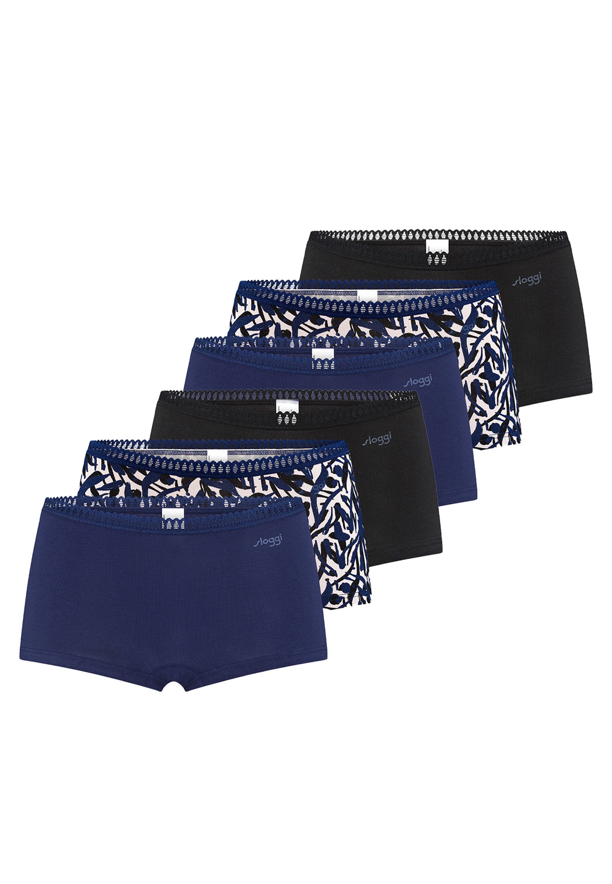 sloggi Panty 6er Pack GO Crush (Spar-Set, 6-St) Short Slip - Baumwolle - Atmungsaktiv - Komfortabel und atmungsaktiv