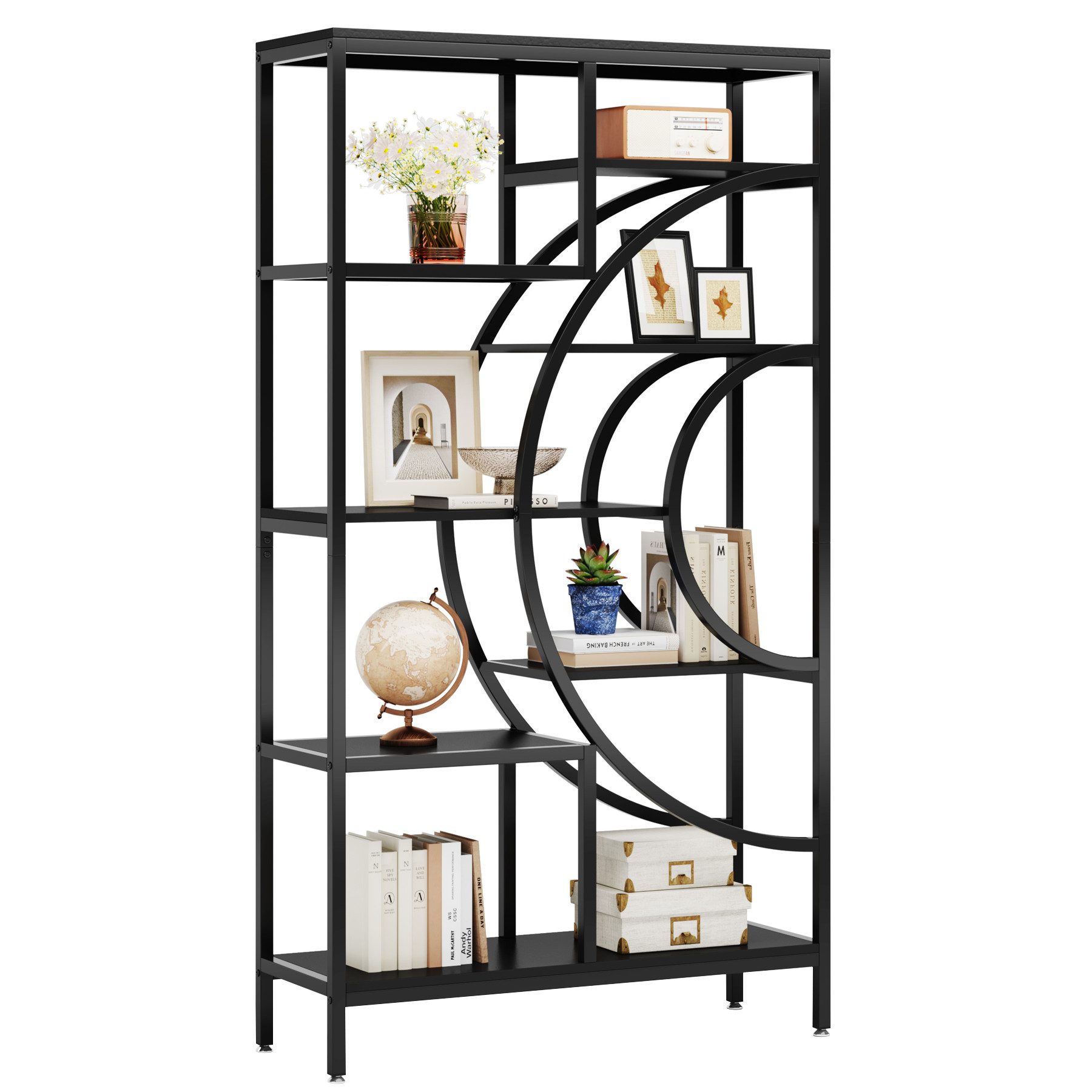 Tribesigns Bücherregal Raumteiler, Standregal mit 8 Ebenen, 178 x 100 x 30 günstig online kaufen