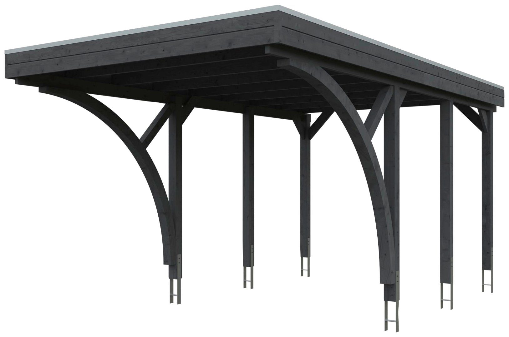 Skanholz Einzelcarport Friesland Set 6, BxT: 314x555 cm, 221 cm Einfahrtshöhe