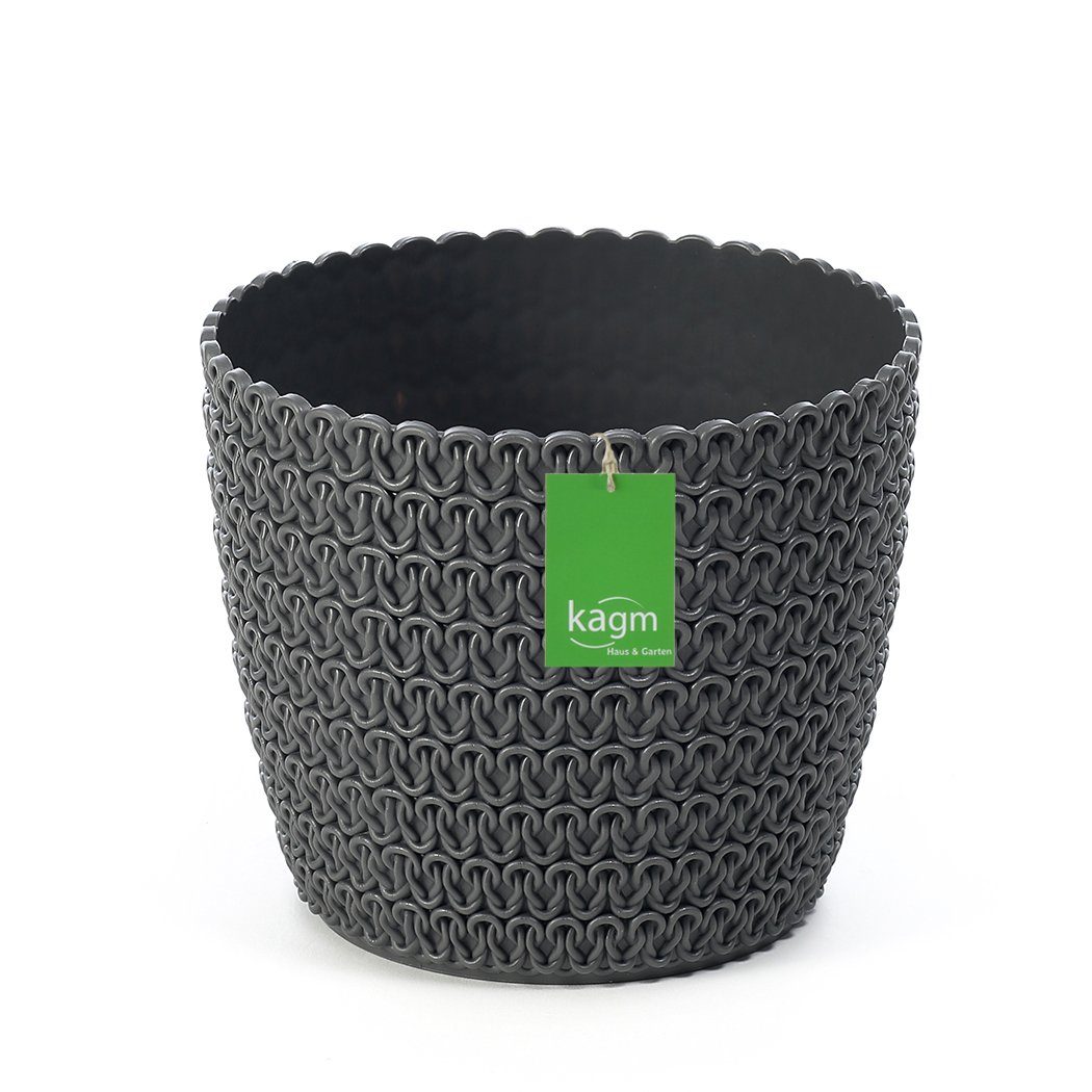 KAGM Blumentopf Übertopf Pflanztopf Strickstruktur sehr günstig online kaufen
