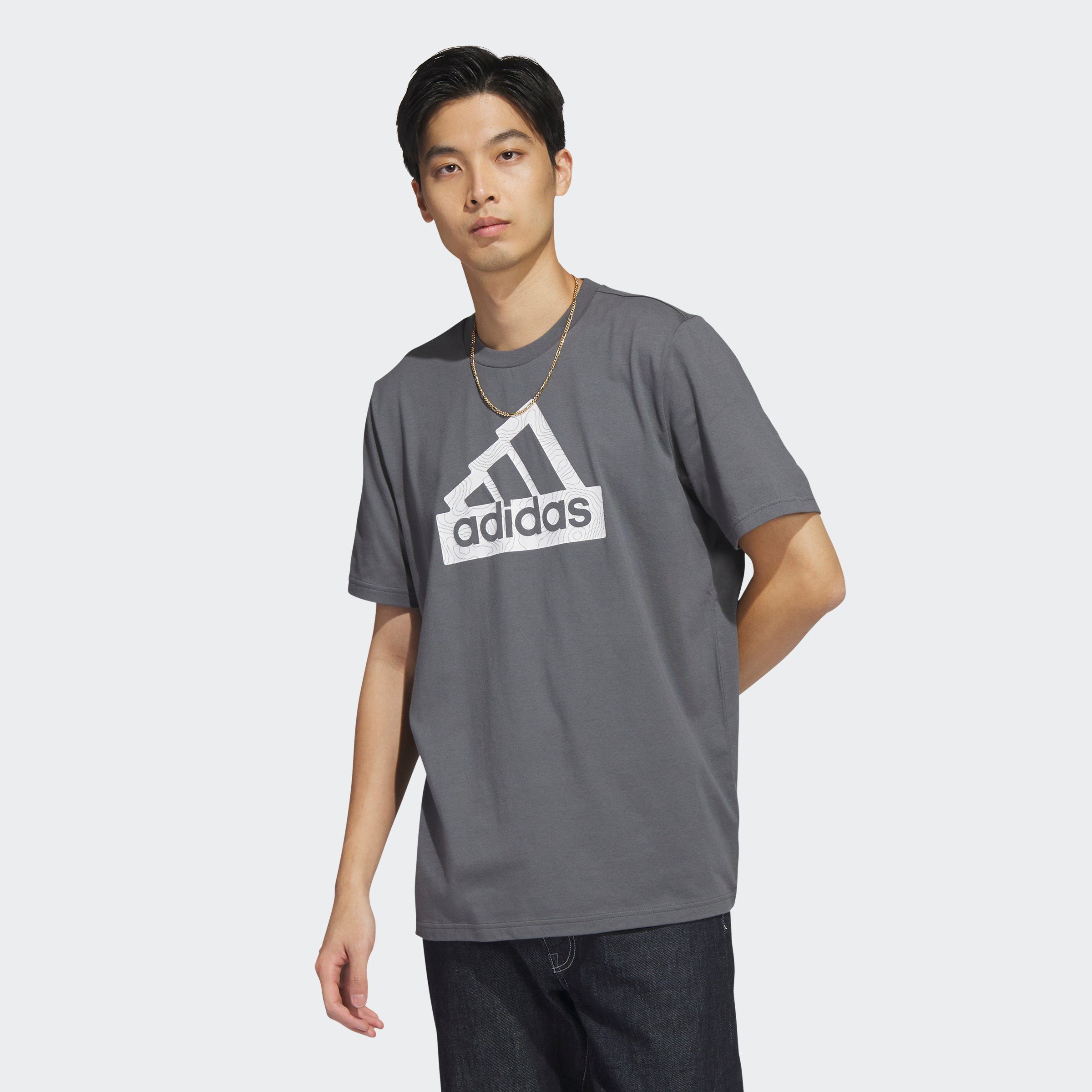 adidas Sportswear T-Shirt CITY ESCAPE GRAPHIC Grey Five