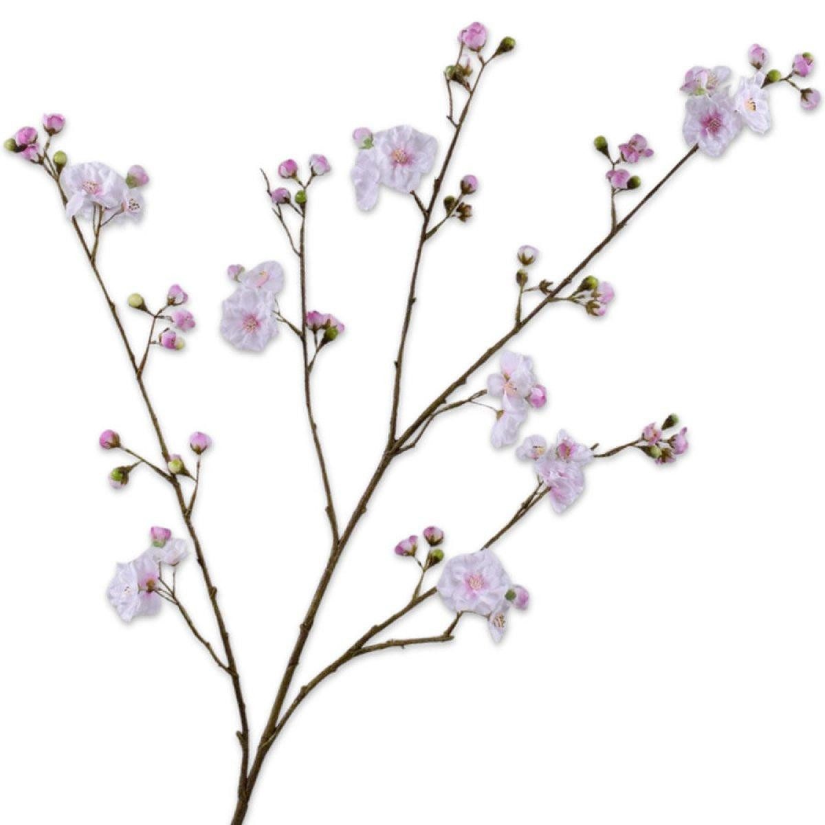 Künstliche Zimmerpflanze Seidenblume Kirschblüten Zweig Spray Pink (115cm), SILK-KA