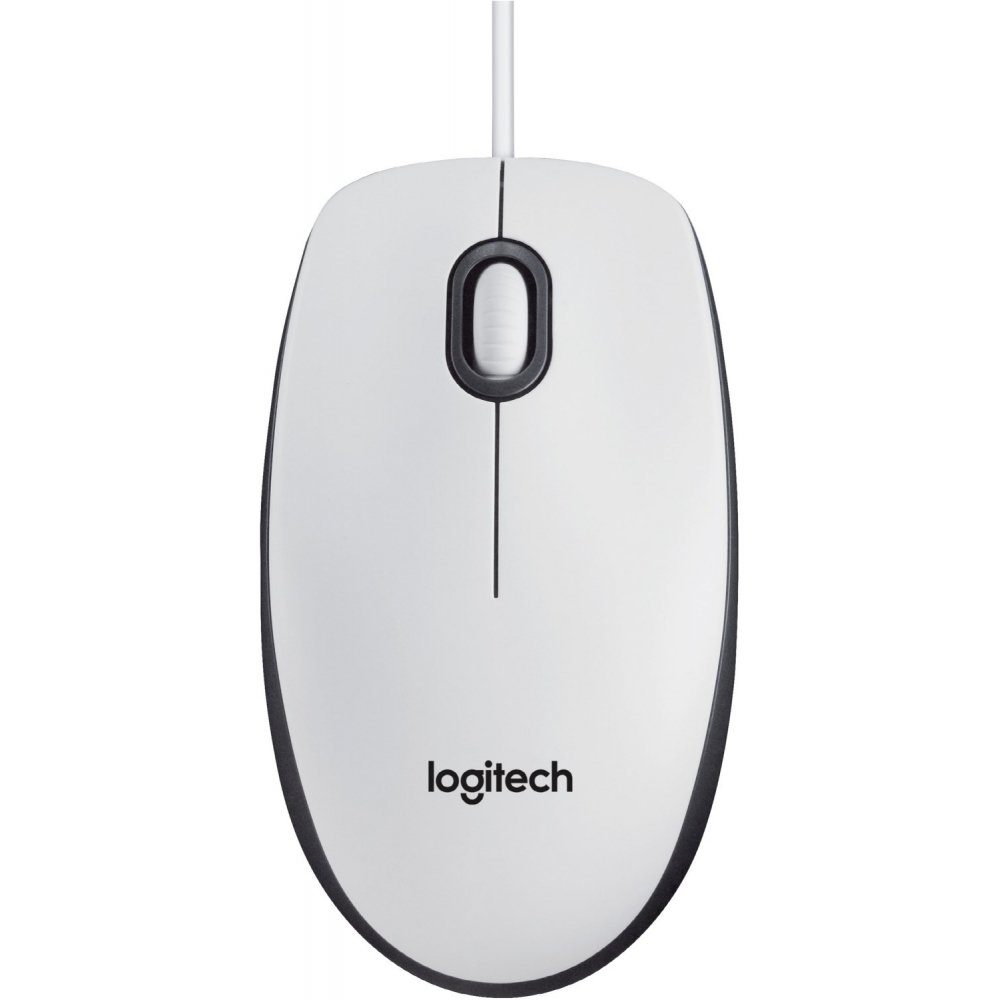 Logitech M100 - Maus - weiß Maus (USB)