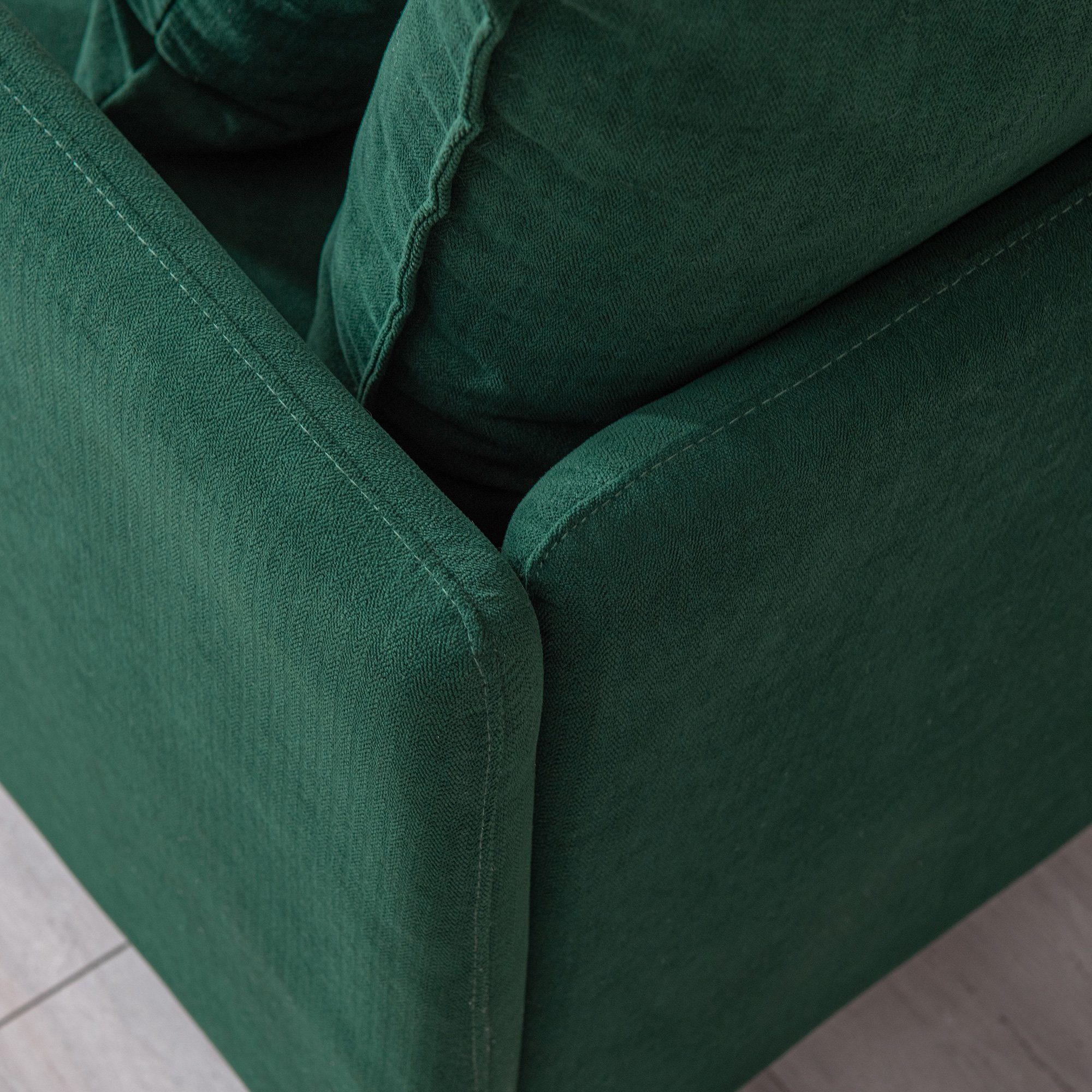 Modernes Grün Langlebige Sofa mit Erscheinungsbild, sofa WISHDOR Fabric Relaxfunktion, Einzelsofa, Konstruktion