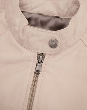 Jilani Lederjacke Rooney Echtleder Damen Lederjacke Lammnappa helles beige