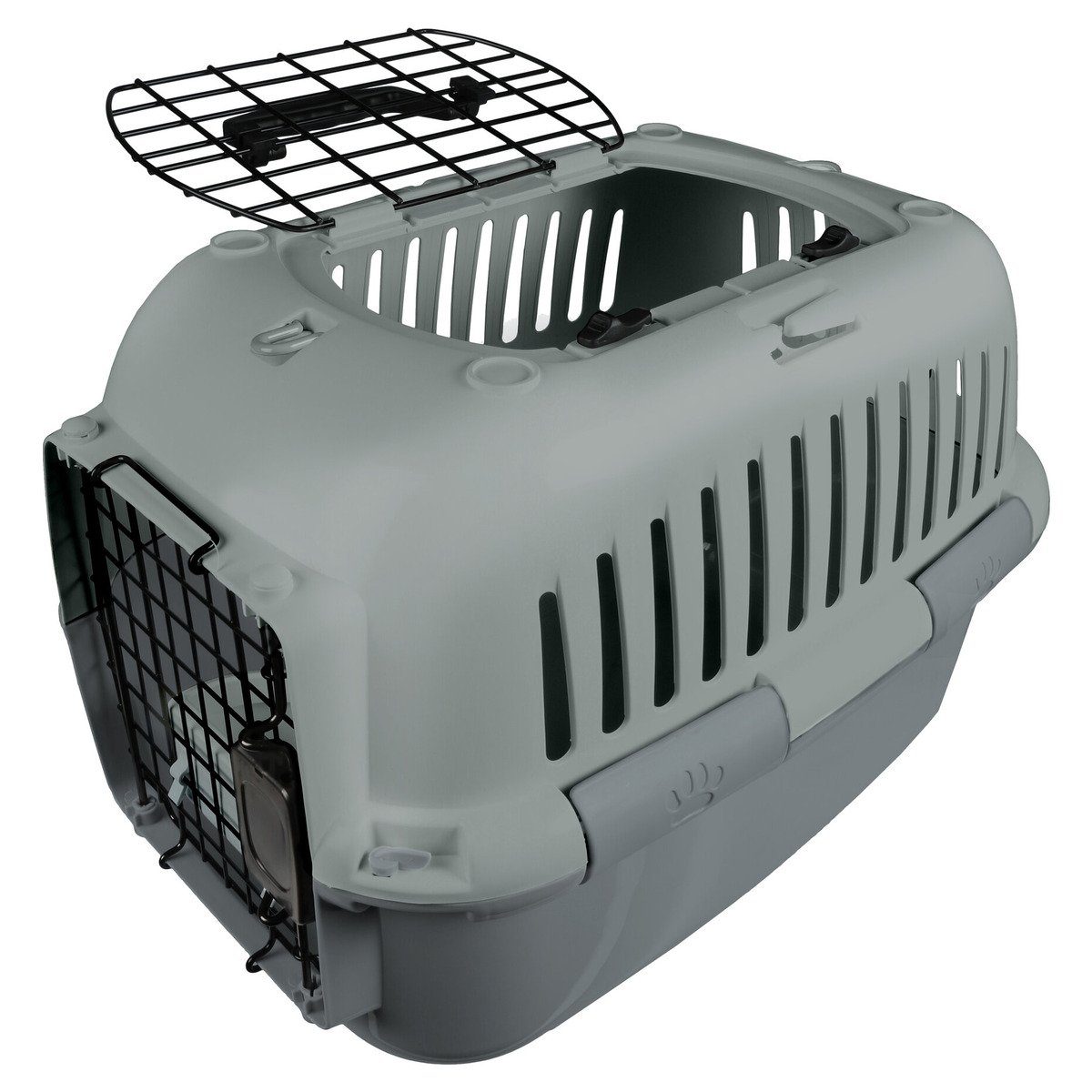 Europet-Bernina Tiertransportbox Transportkäfig Adventurer 50 Serene Edition grau für Katzen