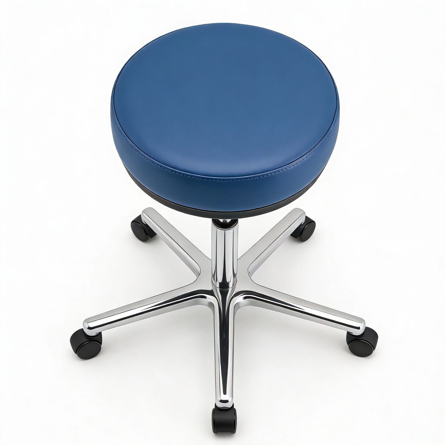 Versee Drehhocker Arbeitshocker Echtleder - höhenverstellbar, 150kg belastbar (Hocker für Büro und Home-Office), ergonomisch höhenverstellbar, 150kg belastbar – Bild 3 von 5