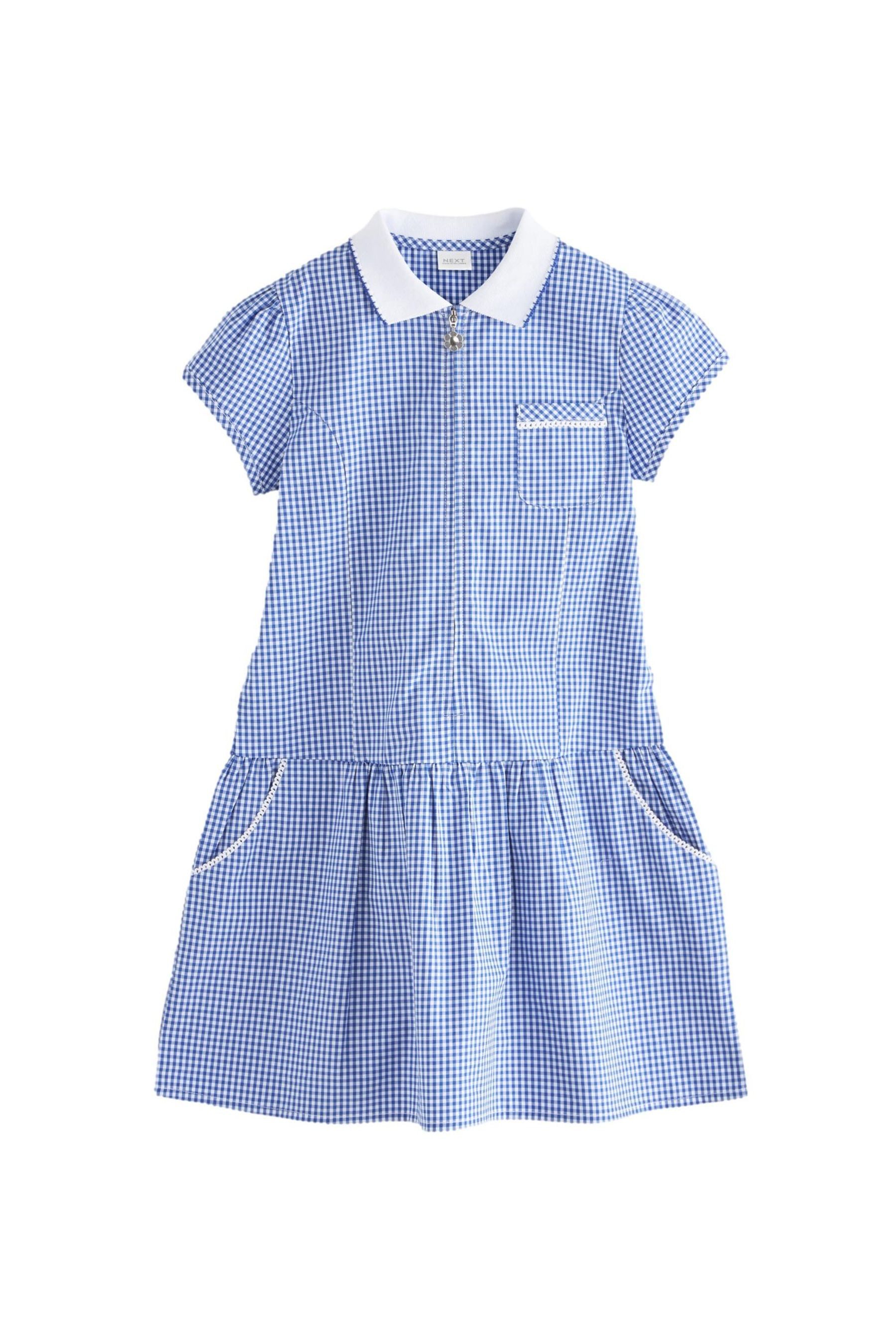 Karokleid Kleid mit Vichykaros und Reißverschluss