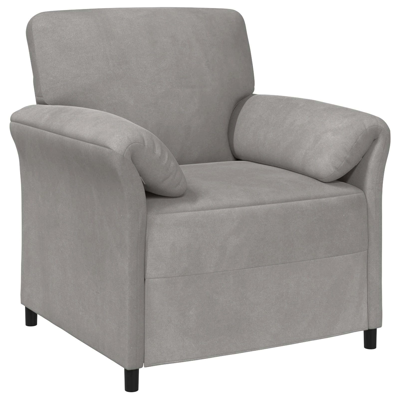 vidaXL Sofa 1-Sitzer Sofa Hellgrau 88 x 83 x 95 cm Samt, 1 Teile