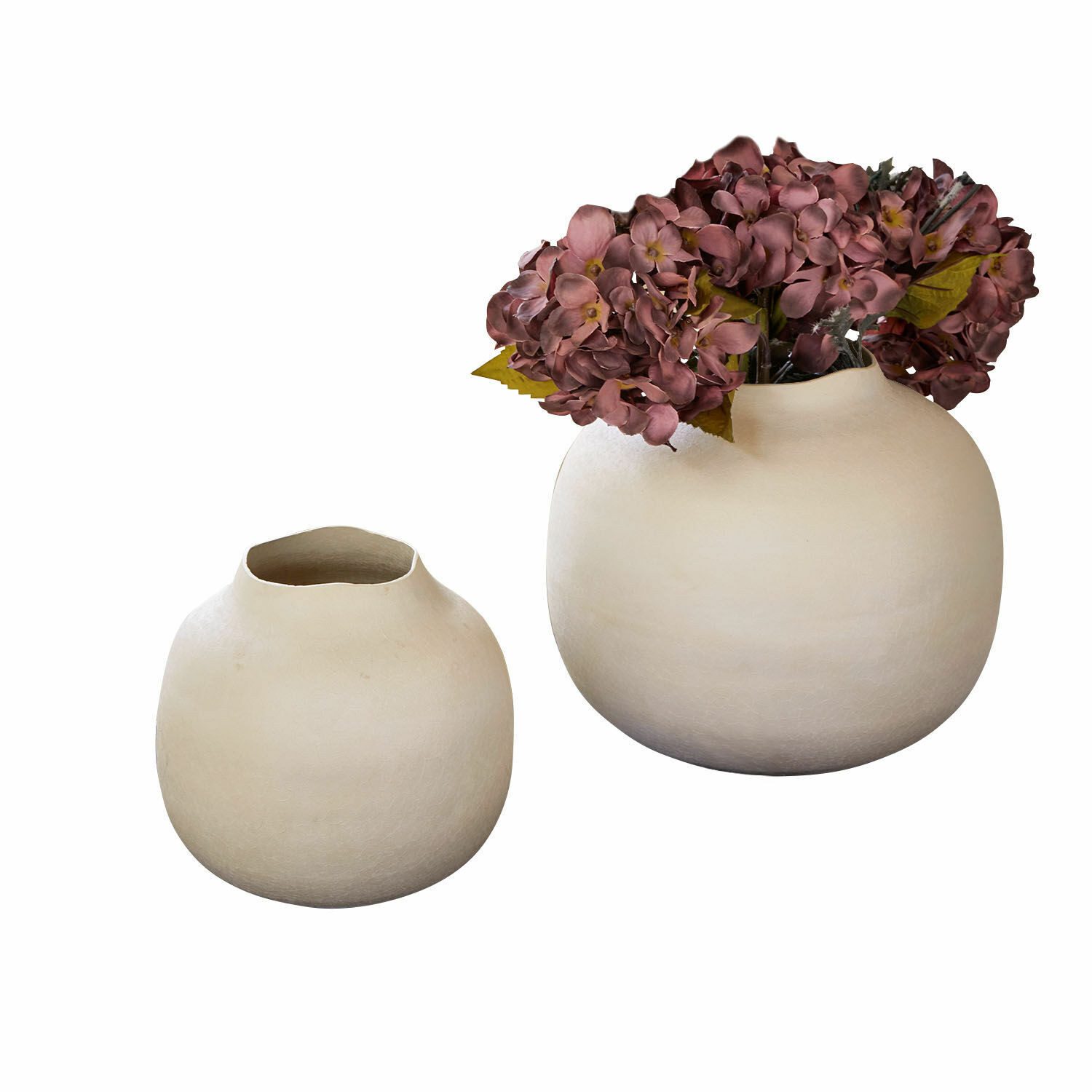 Mirabeau Tischvase Vase 2er Set Fleurons beige