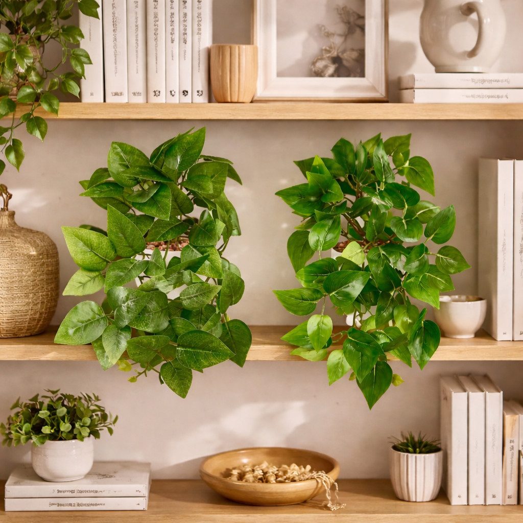 Kunstpflanze Künstliche Hängepflanzen im bruchfesten Topf, Hängepflanze künstlich Efeu, Monstera, Philodendron, Calathea, Pfeilblatt, Mosaik- & Zebrapflanze, PASCH, Bruchfester weißer Kunststofftopf
