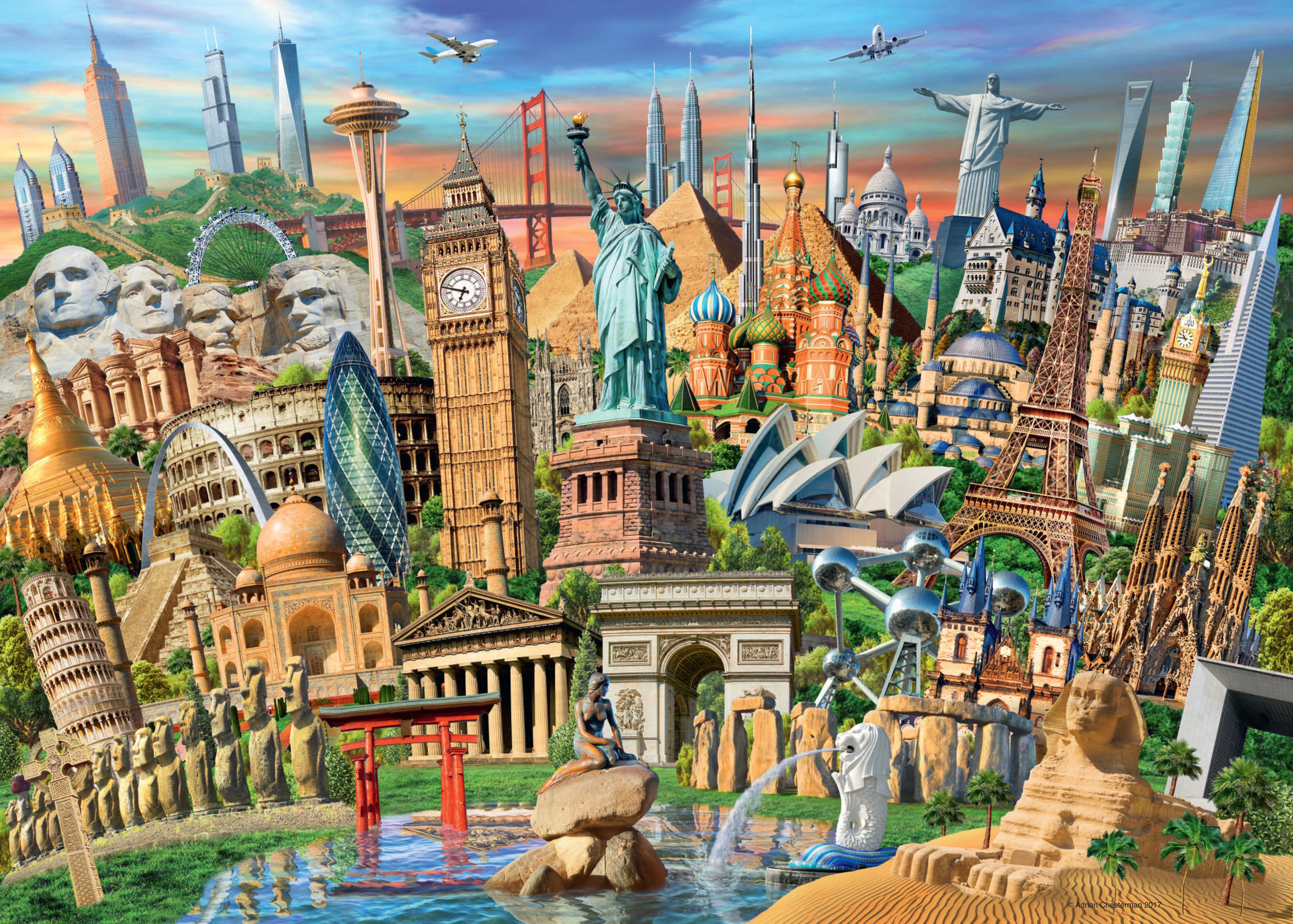 Ravensburger Puzzle Sehenswürdigkeiten weltweit, 1000 Puzzleteile, günstig online kaufen