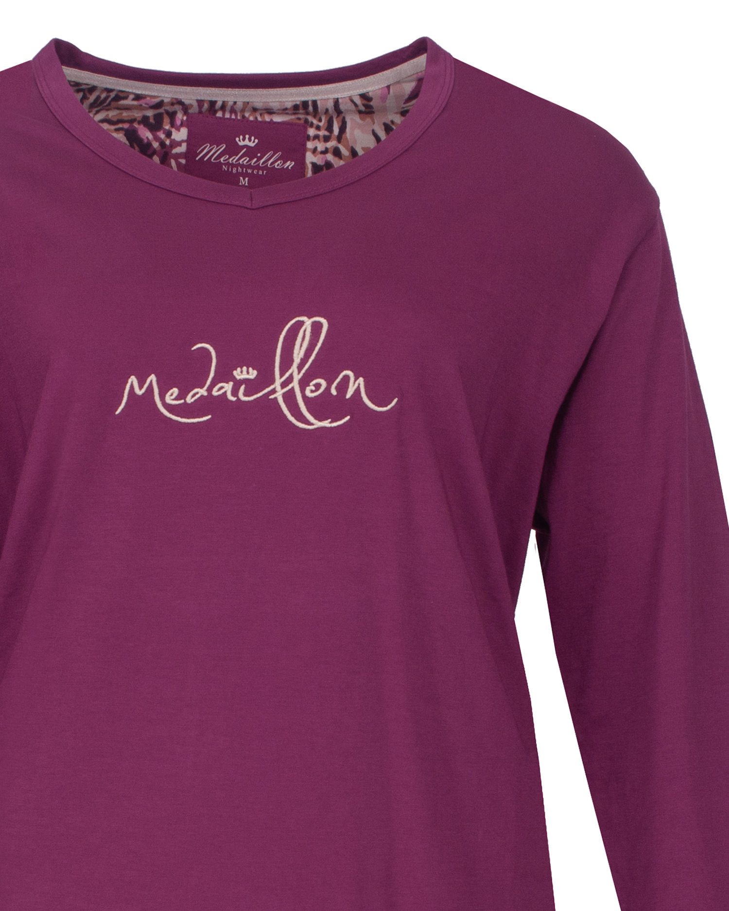 Medaillon Schlafanzug Modischer Damen Pyjama (2 tlg) Baumwolle günstig online kaufen