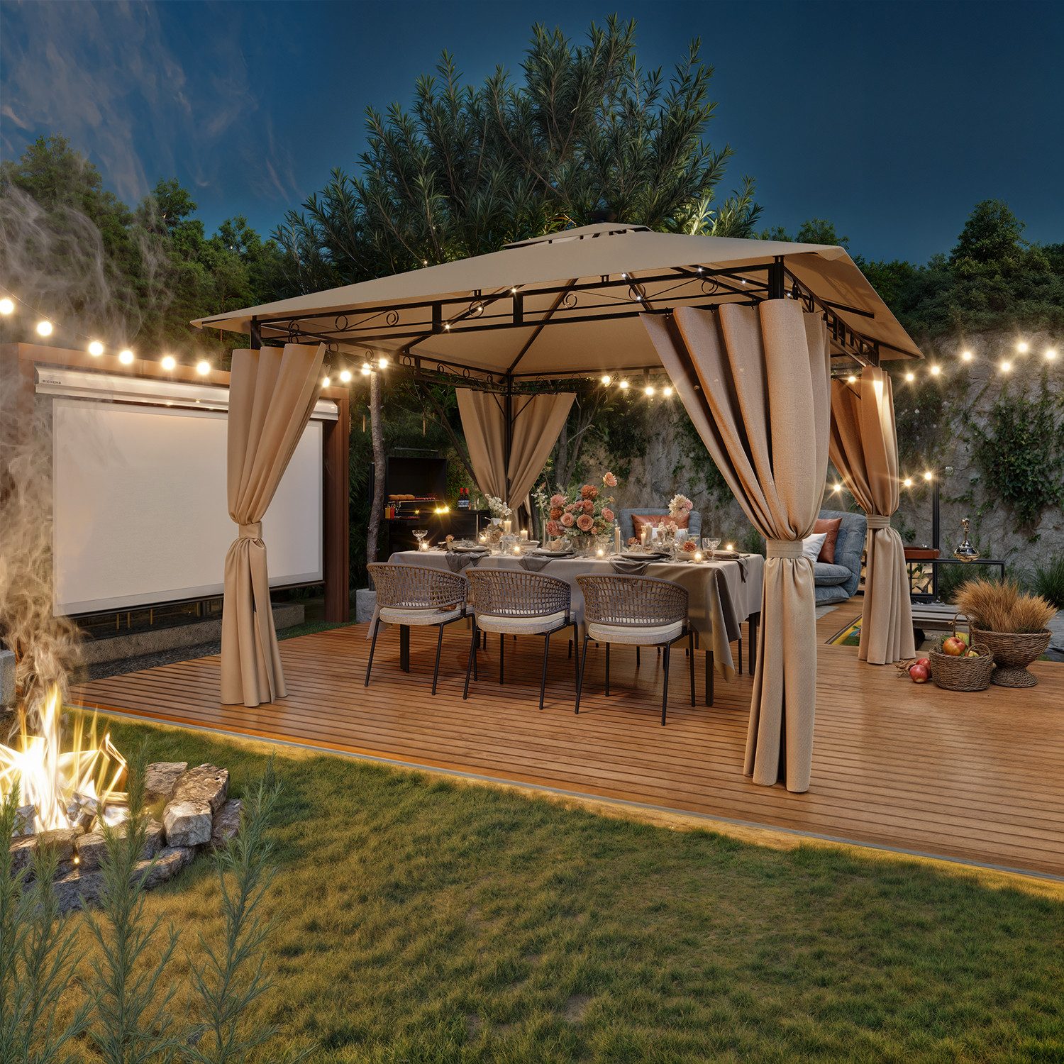 HOMALL Pavillon Garten Gazebo Partyzelt 3 günstig online kaufen