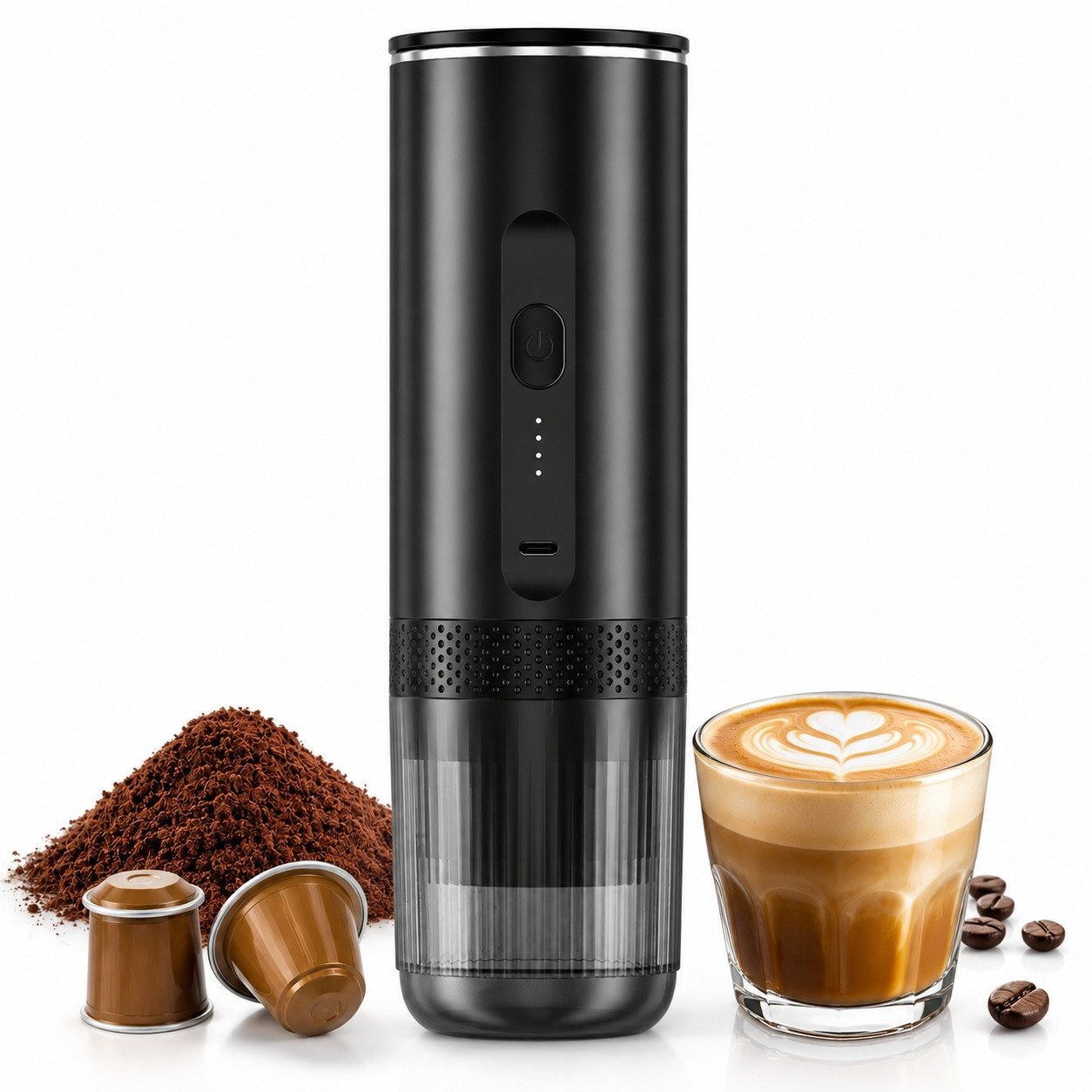 Fofile Filterkaffeemaschine, Kalt- und Heißwasserzubereitung möglich, 2-in-1 Kapse & Kaffeepulver