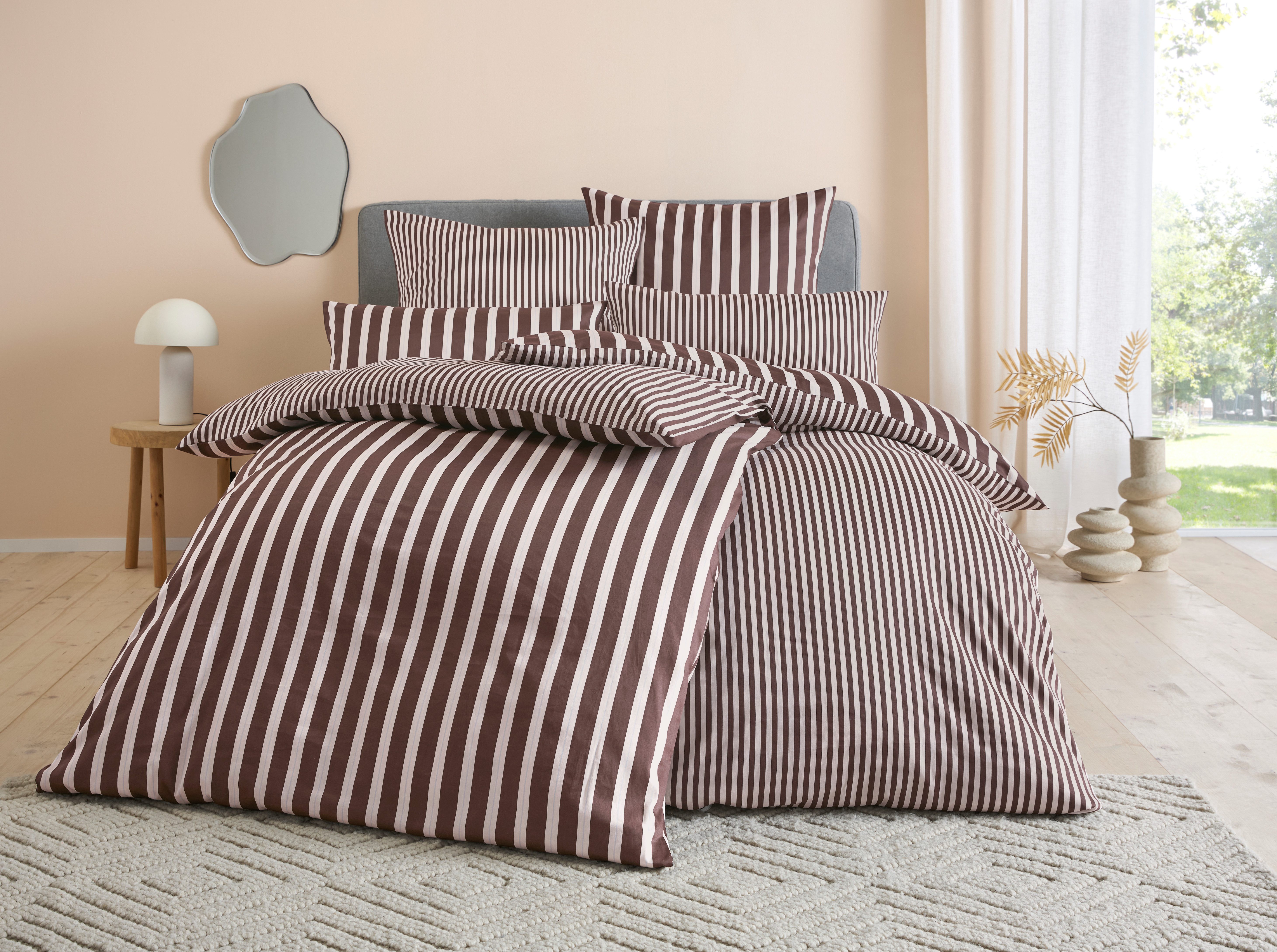 homsy by Ana Johnson Wendebettwäsche Cosimera, Satin-Tencel, 2 teilig, ab Gr. 135x200 cm, mit Streifen, 70% Baumwolle, 30% Lyocell (TENCEL)
