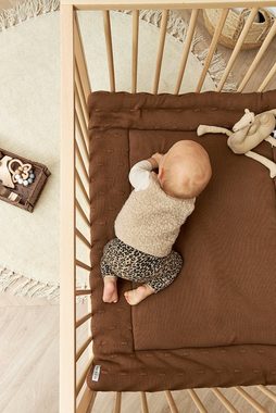 Meyco Baby Laufgittereinlage Knots Chocolate, (1-tlg), 77x97cm