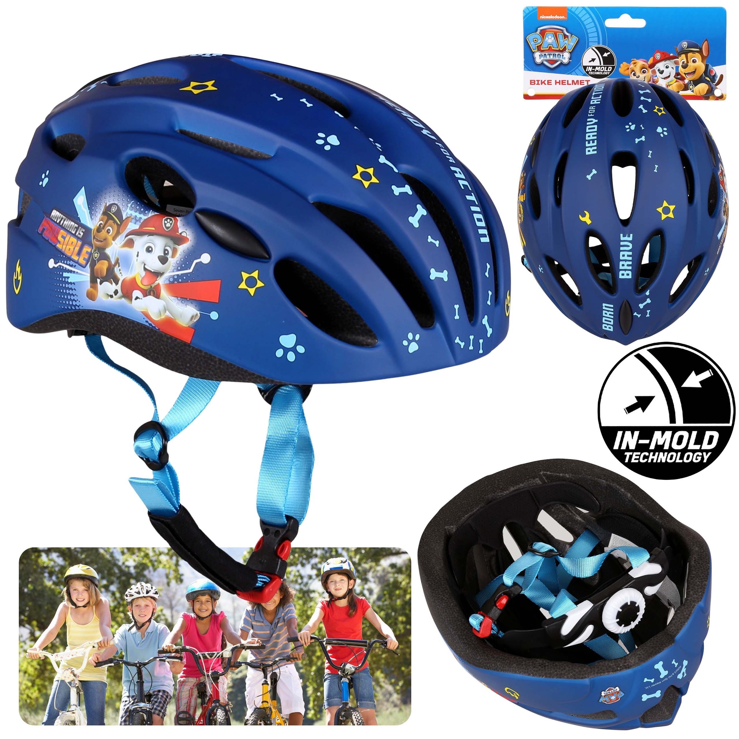 Sarcia.eu Kinderfahrradhelm Paw Patro IN-MOLD Kinderfahrradhelm,Jungen,52-56cm