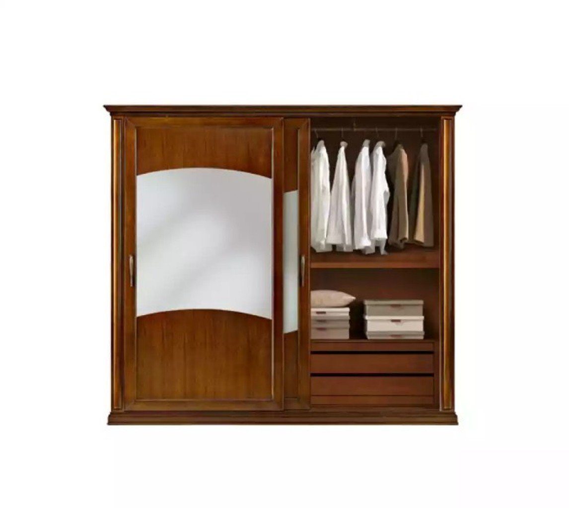 Kleiderschrank (1-St., Kleiderschrank Luxus Klassischer Made 1x Holz in Schrank Braun Europa Möbel Garderobe JVmoebel Kleiderschrank)