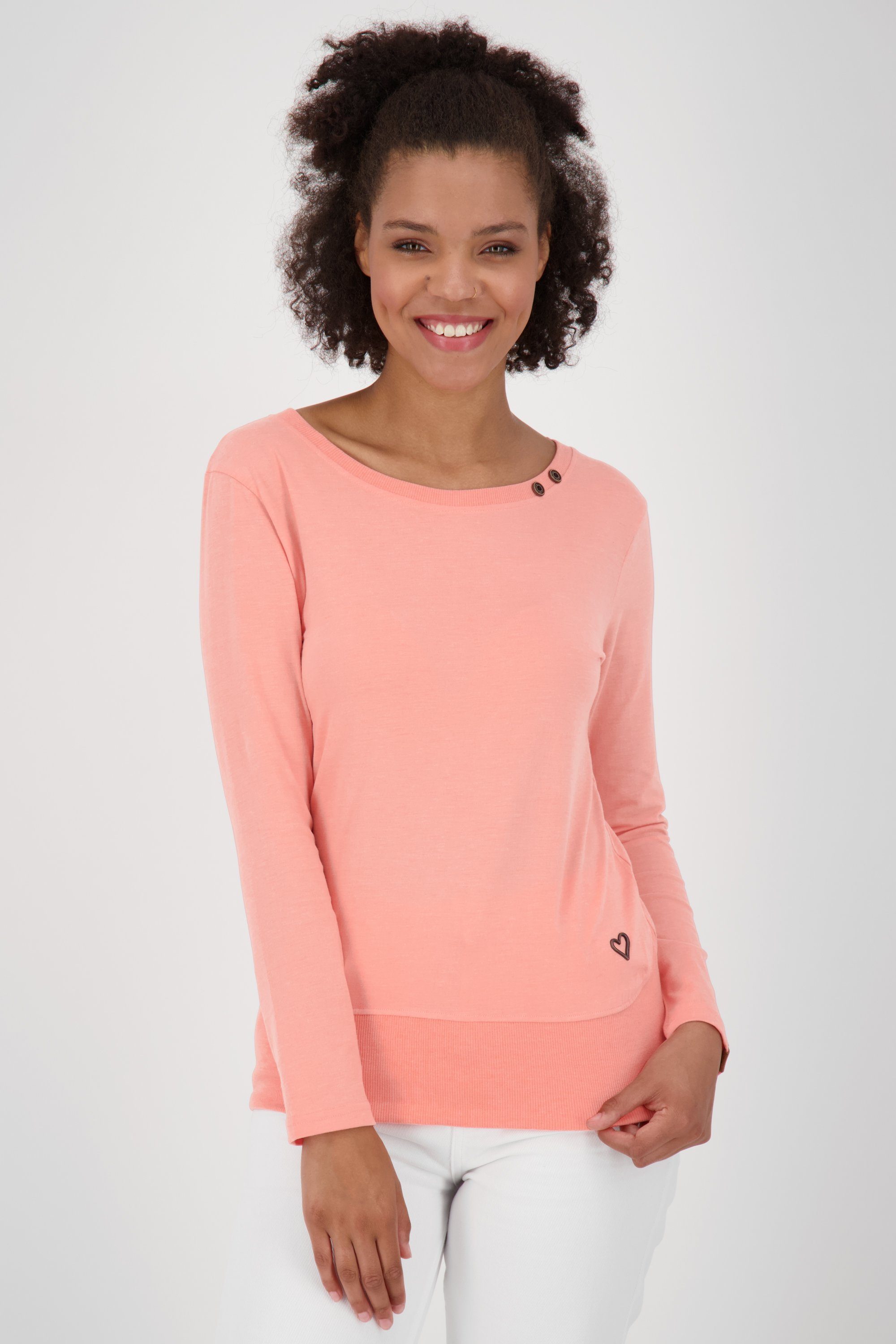 Weltweit A Kickin Damen Alife Langarmshirt & CocoAK peach Longsleeve Langarmshirt Long