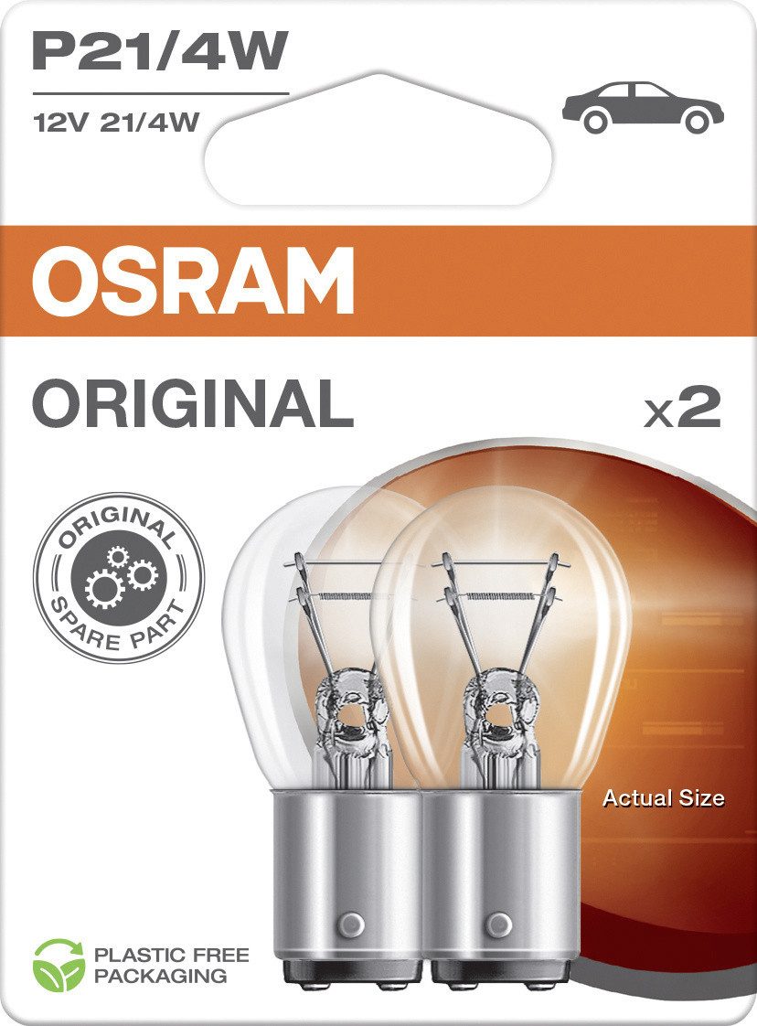 Osram KFZ-Ersatzleuchte Osram Signallampe P21/4W Original 2.0 2 Stück