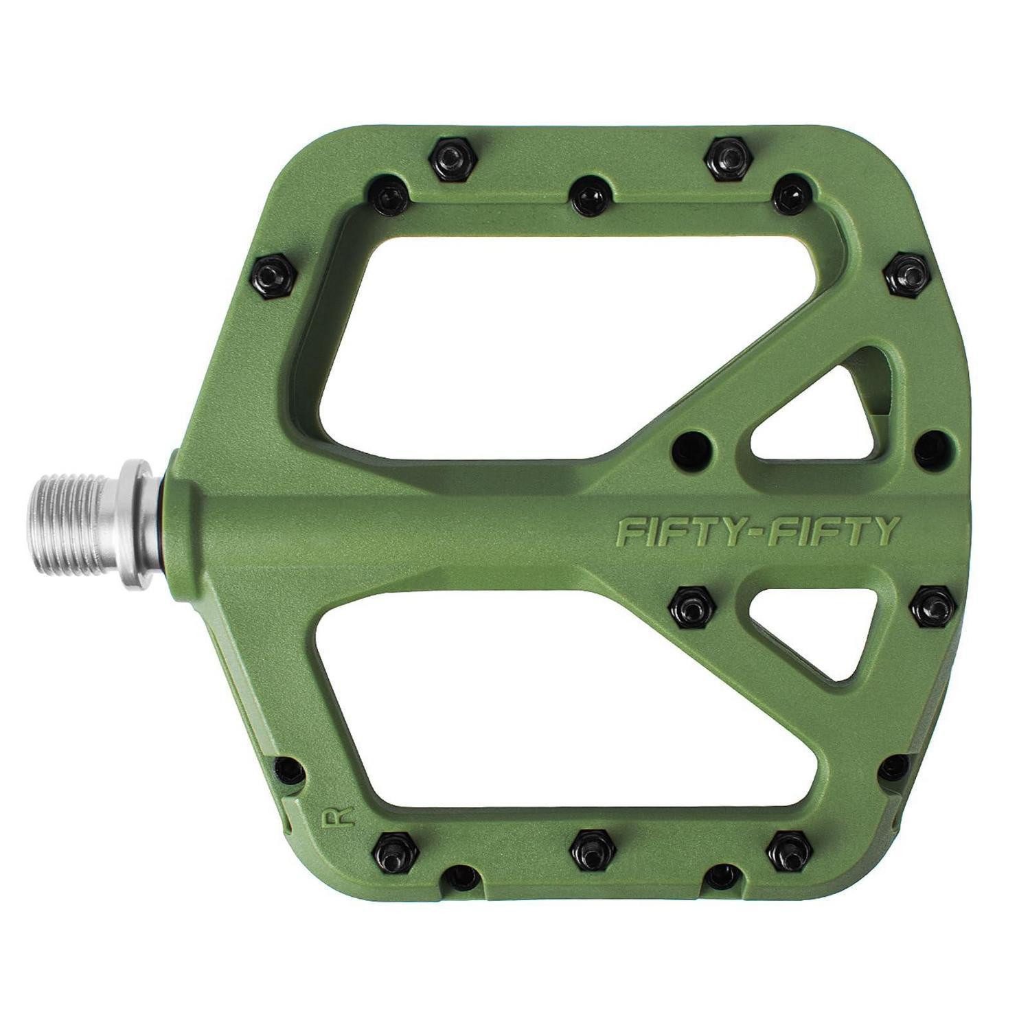 LuxusKollektion Plattformpedale Fahrradpedale Nylon Composite MTB Olive Grün