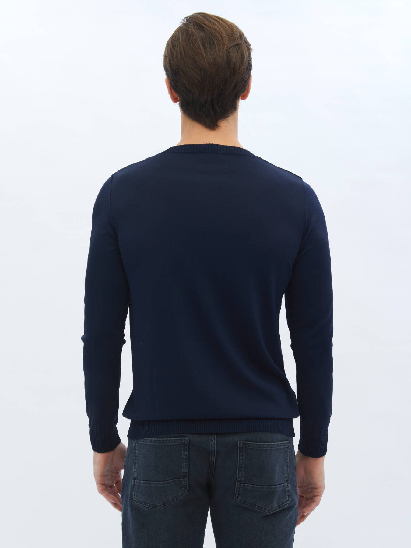 KİP Steppweste Strickpullover aus schlichtem Strick mit Rundhalsausschnitt