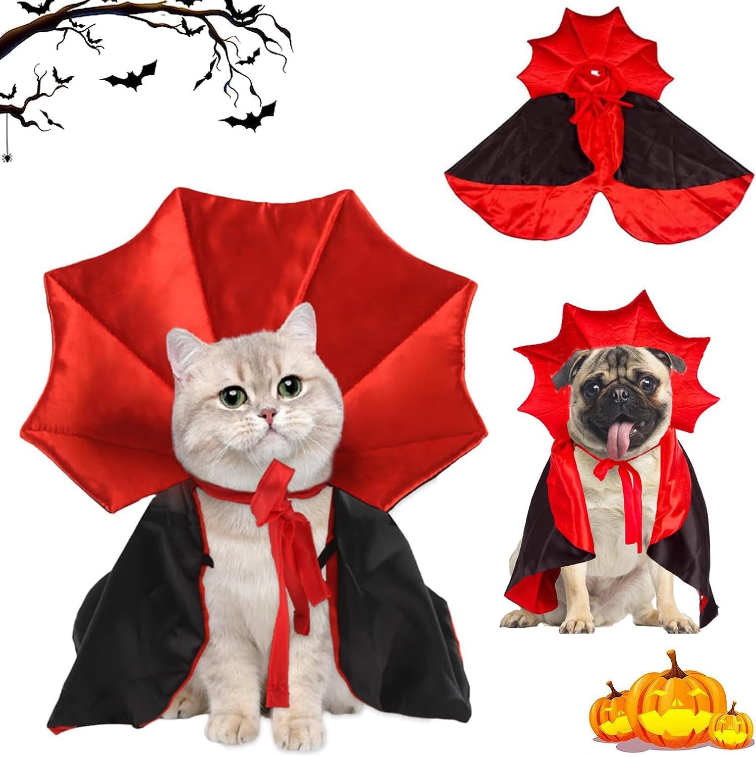 Coonoor Hundekostüm Katzenkostüm Halloween Haustierkostüme, Halloween-Kostüm für Hunde