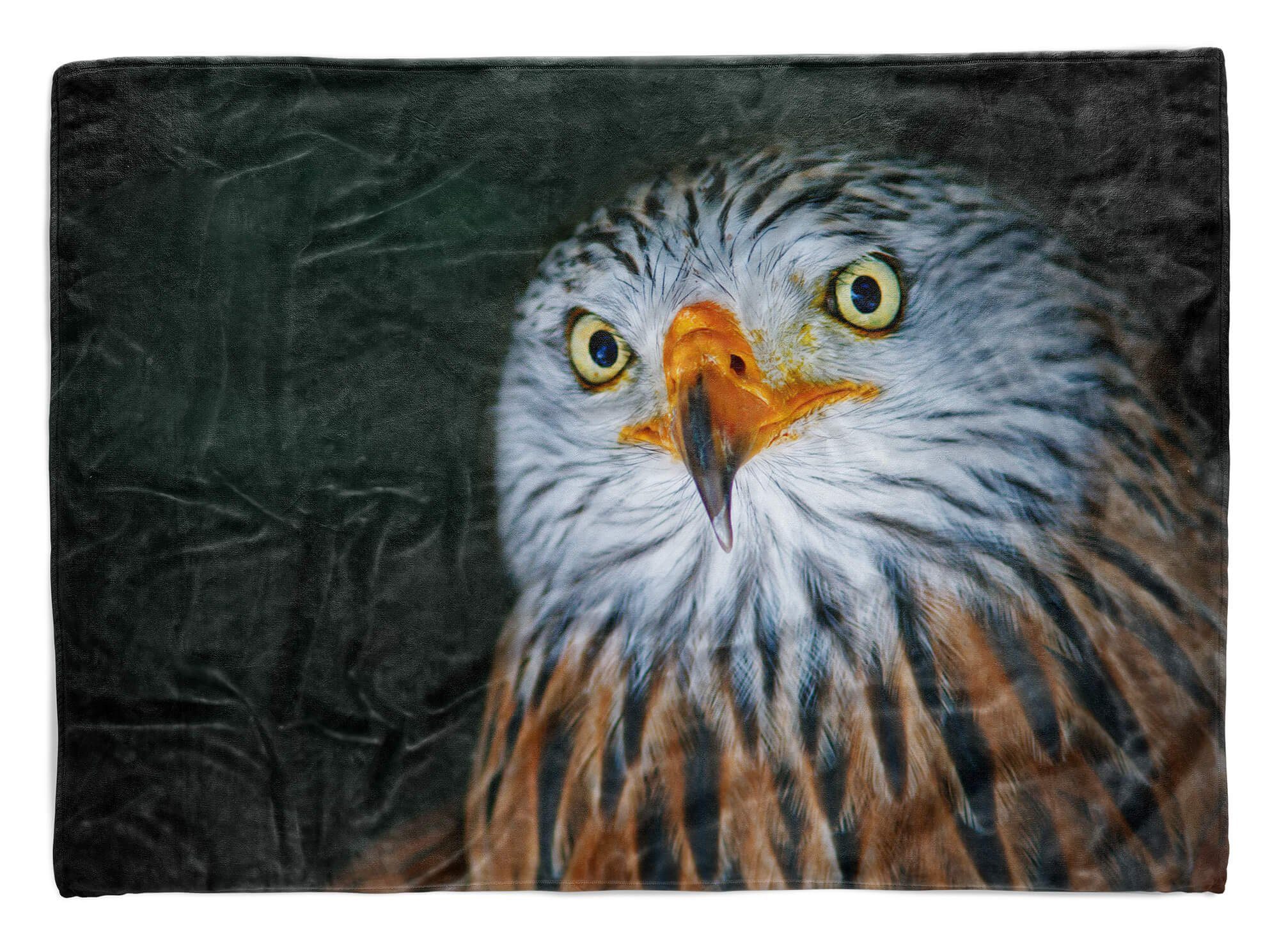 Kuscheldecke Handtuch Handtücher mit Weißkopfadle, Baumwolle-Polyester-Mix Strandhandtuch Tiermotiv Art (1-St), Sinus Handtuch Saunatuch Adler